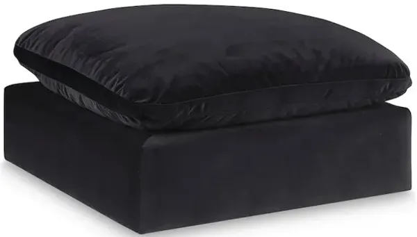 Meridian Furniture Comfy Black Velvet Modular Ottoman