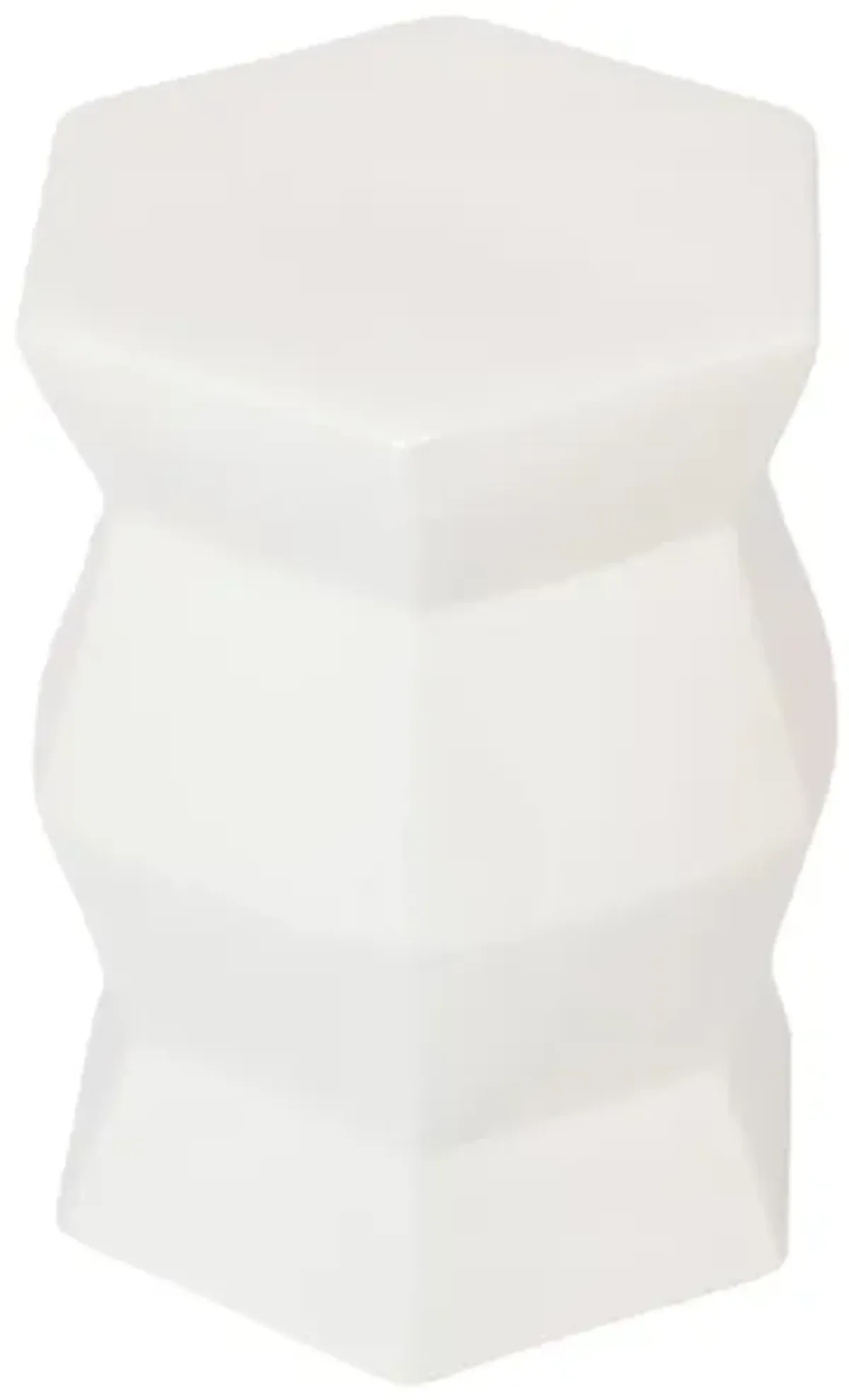 13" x 16.75" Glazed Ceramic Drum Stool - Indoor/Outdoor Side Table - Accent Garden Stool
