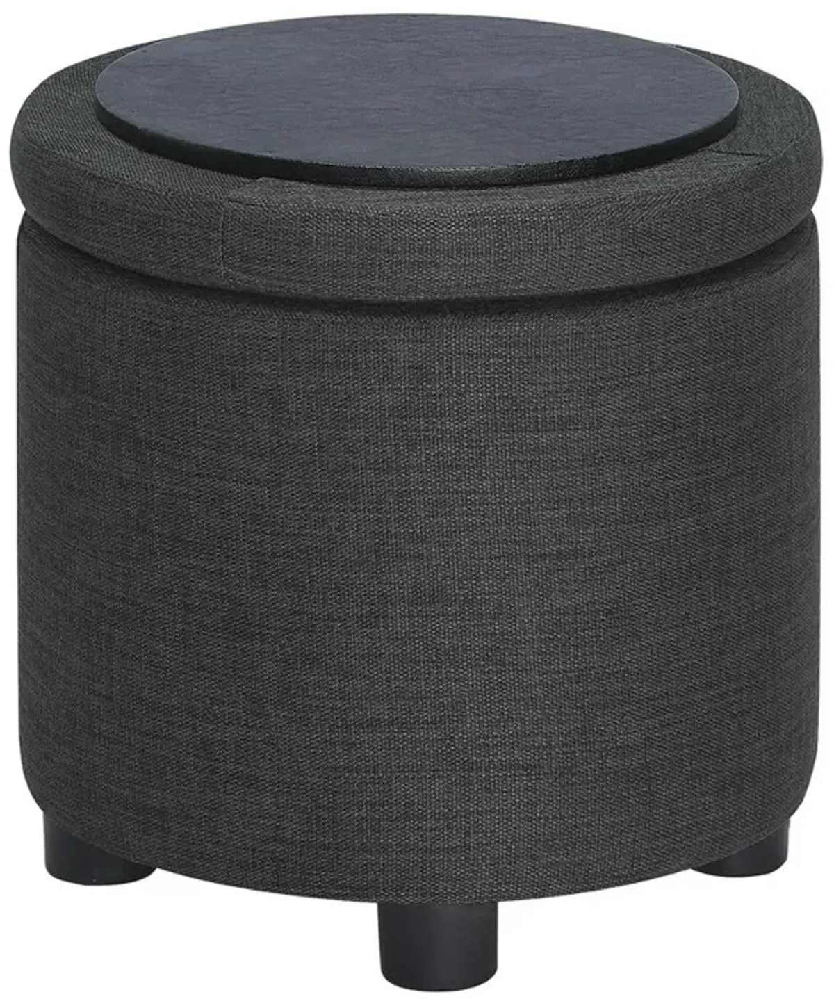 Convience Concept, Inc. Designs 4 Comfort Round Accent Storage Ottoman with Reversible Tray Lid