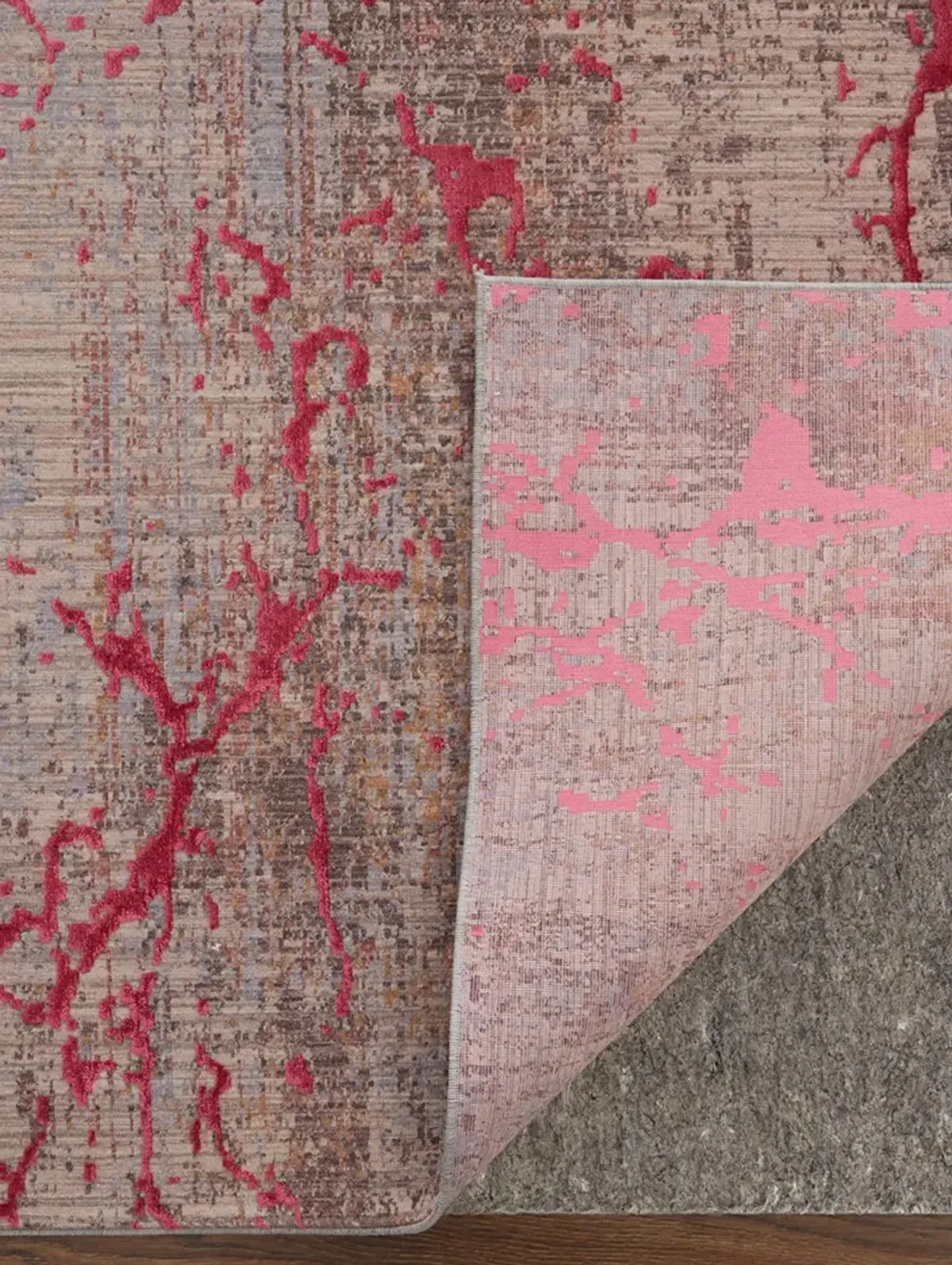 Pryor 39NEF 2' x 3' Pink/Gray/Taupe Rug