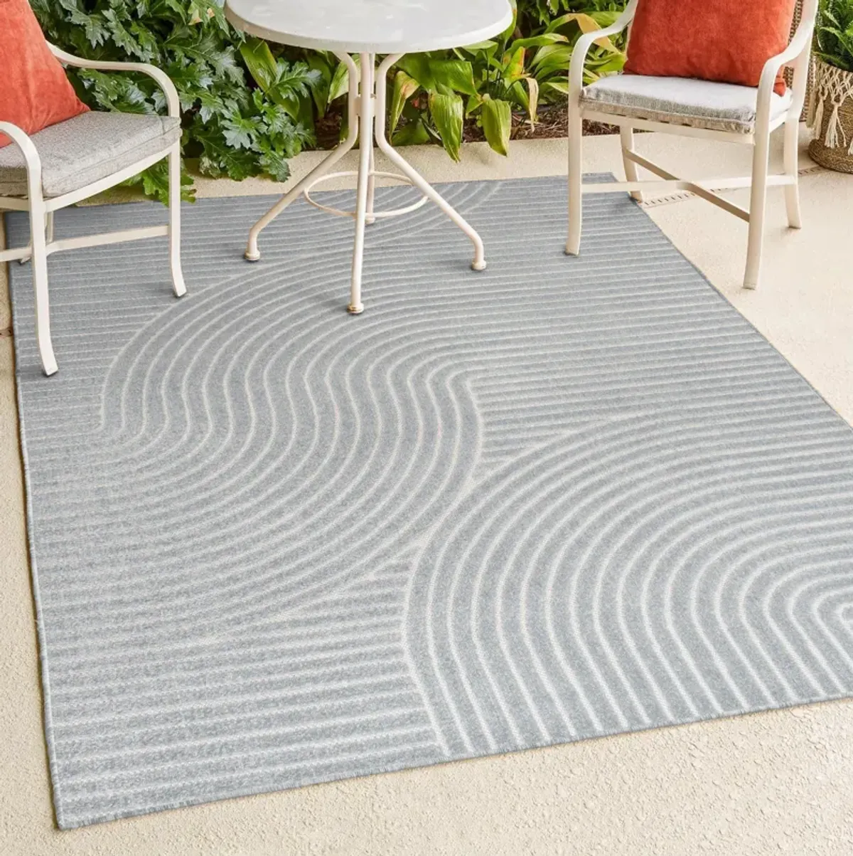 Skagen Minimalist Curve Geometric Area Rug