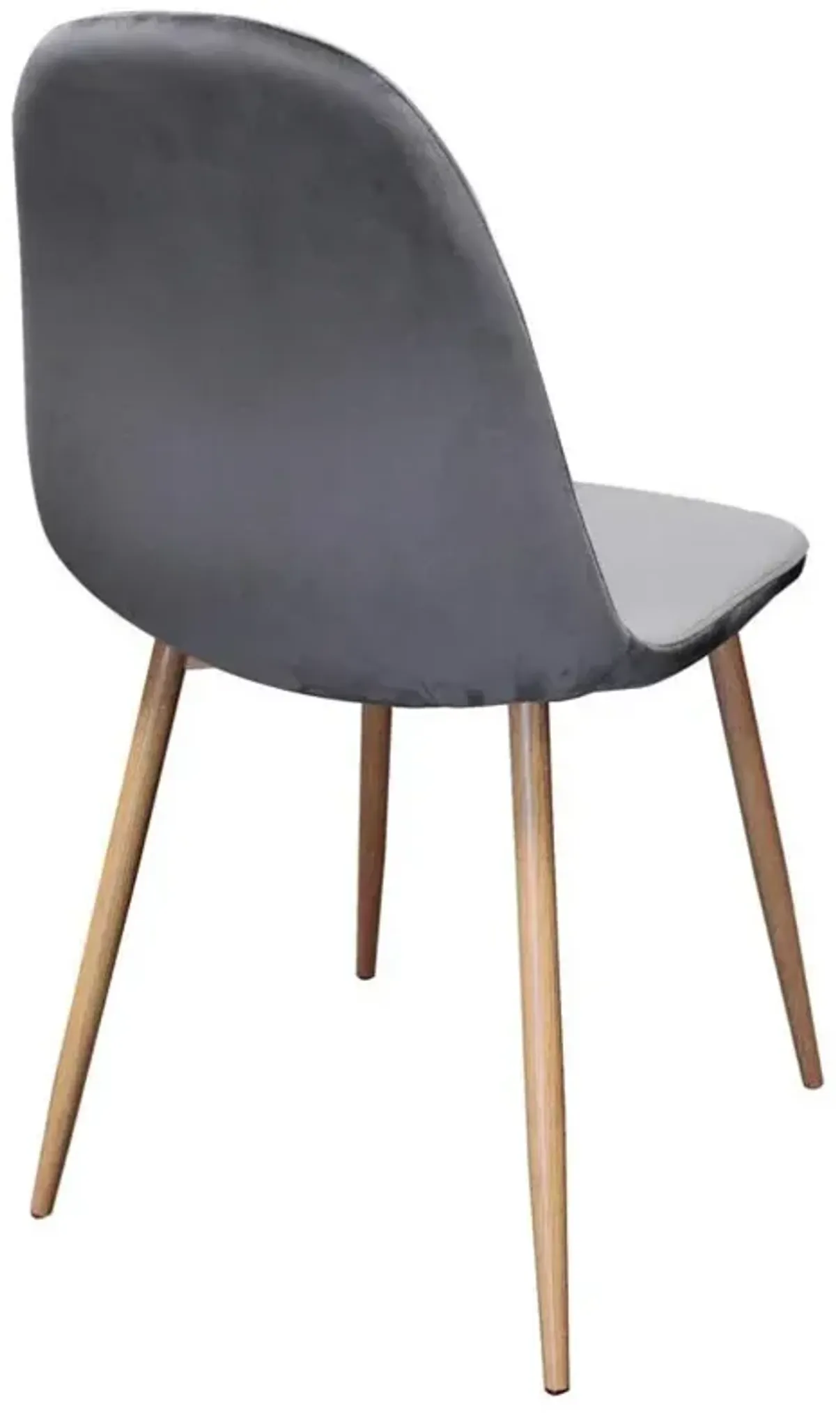 Best Master Mid-Century Velvet Upholstered Dining Side Chair in Gray (Set of 4)