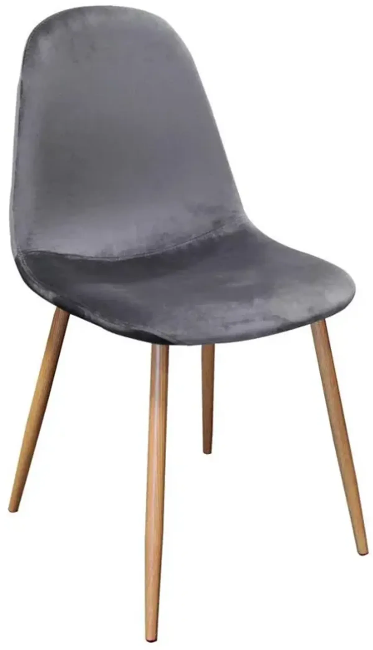 Best Master Mid-Century Velvet Upholstered Dining Side Chair in Gray (Set of 4)