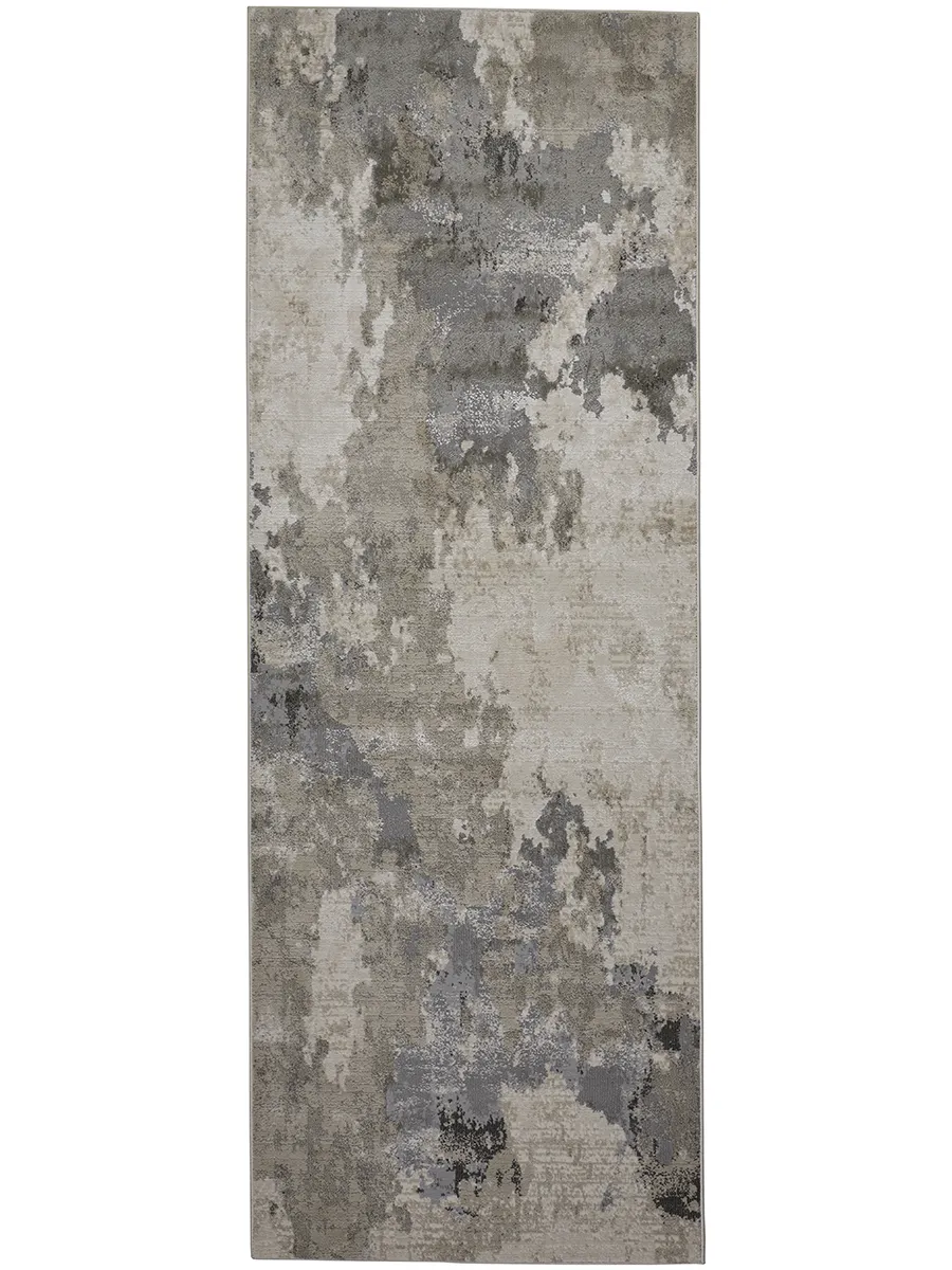 Prasad 3970F Ivory/Gray 2'10" x 7'10" Rug