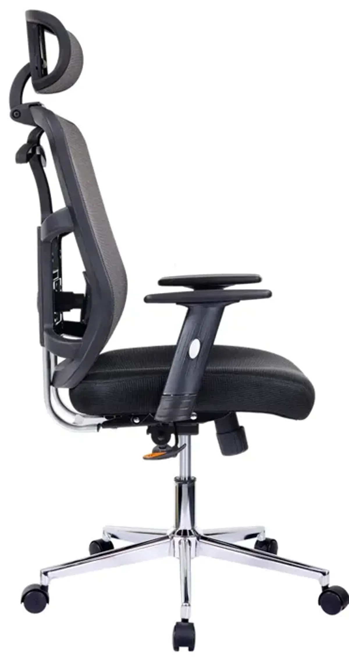 High Back Executive Mesh Office Chair With Arms, Lumbar Support And Chrome Base, Black