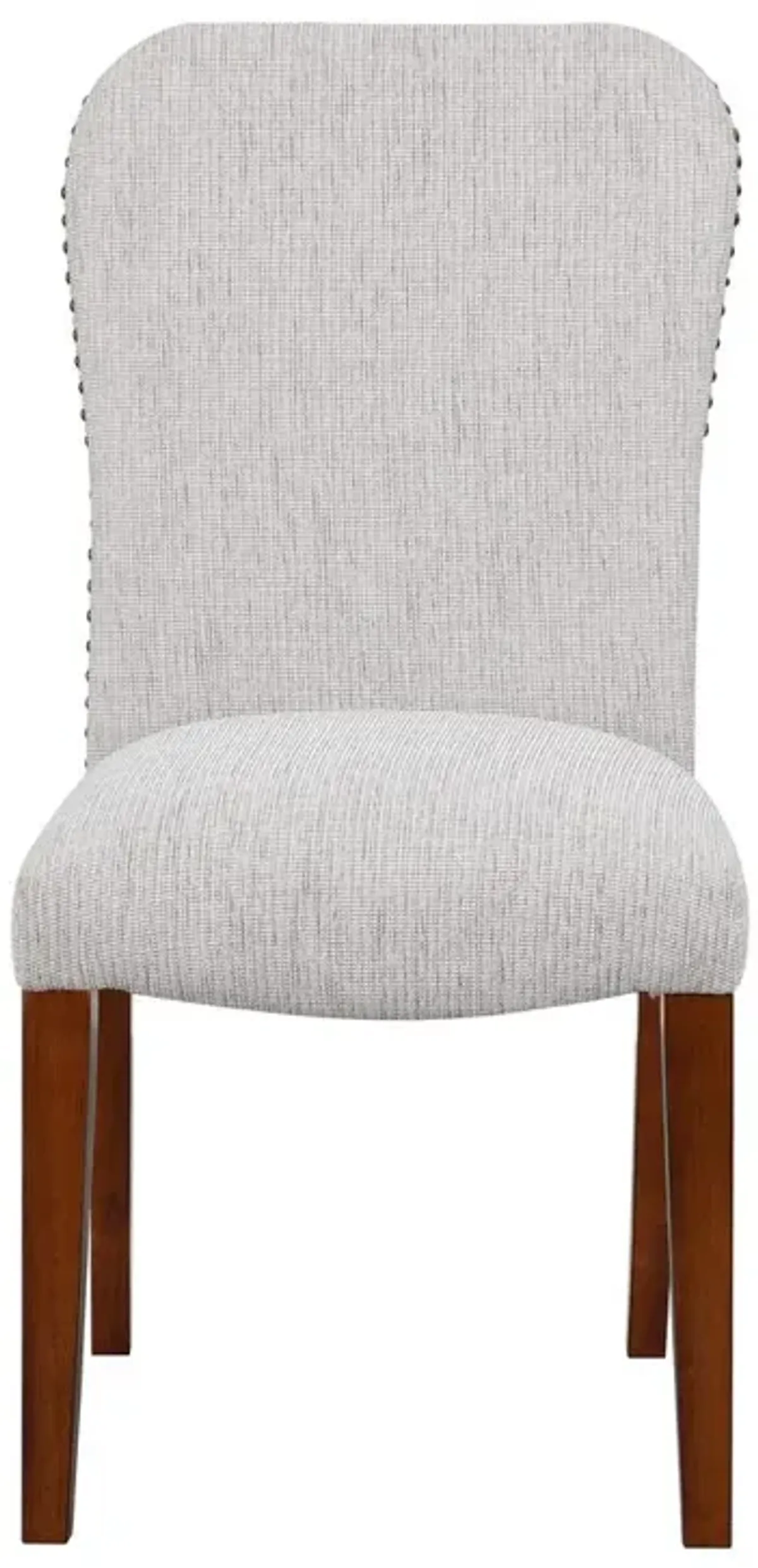 Salina Sea Oat Dining Chair in Performance Fabric with Nail Heads - set of 2