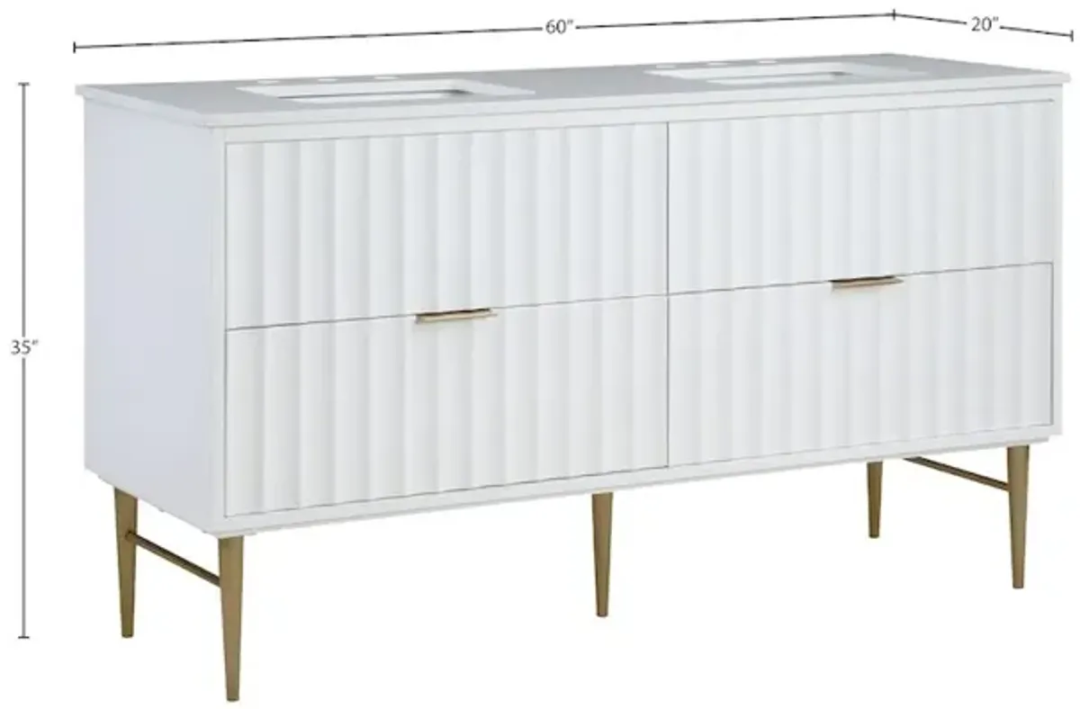 Meridian Furniture Modernist White Bathroom Vanity
