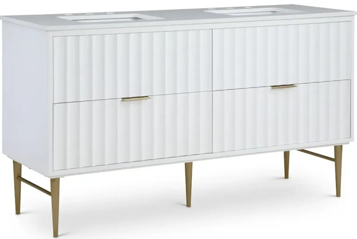 Meridian Furniture Modernist White Bathroom Vanity