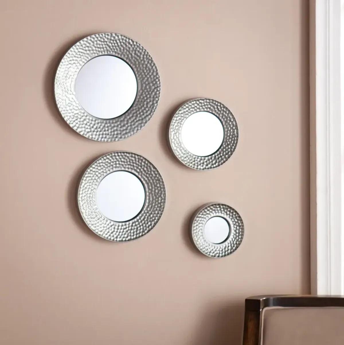 Callari Silver Sphere Wall Mirror (Set of 4)