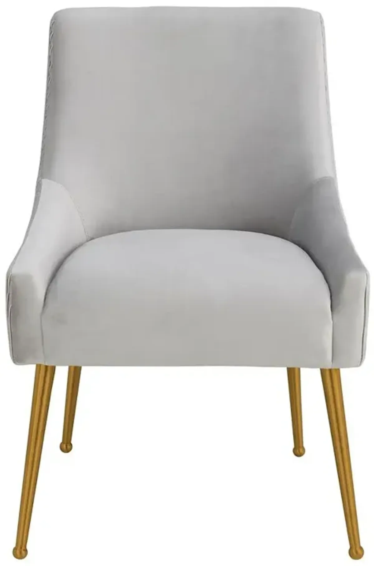 Belen Kox Luxe Grey Velvet Side Chair, Belen Kox