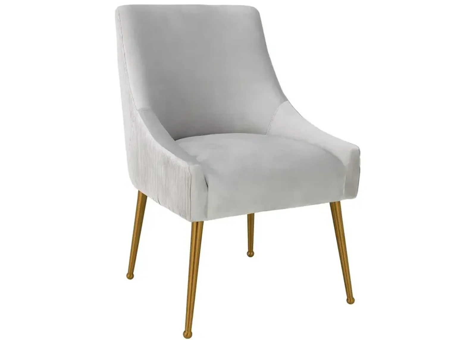 Belen Kox Luxe Grey Velvet Side Chair, Belen Kox