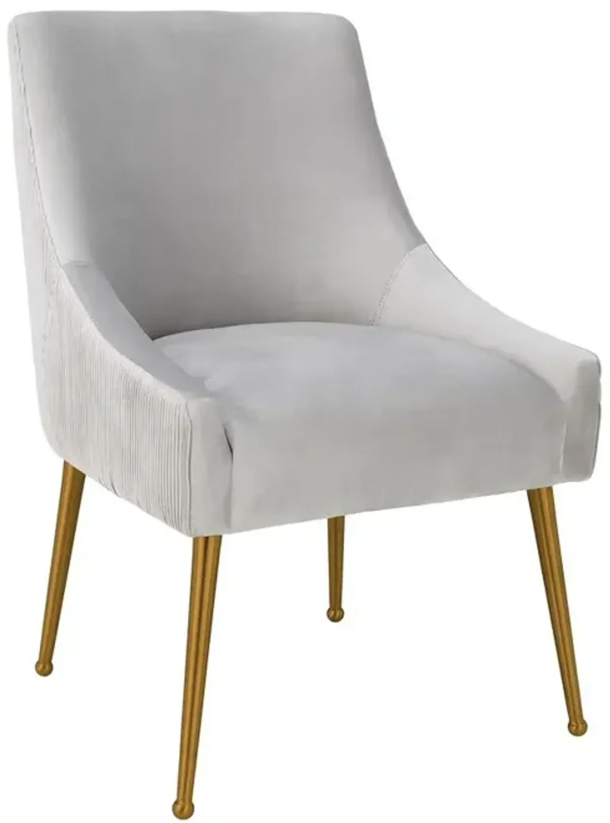 Belen Kox Luxe Grey Velvet Side Chair, Belen Kox