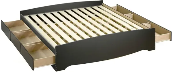 Platform Bed Frame with Storage Drawers – Solid Wood Frame and Practical Under-Bed Storage