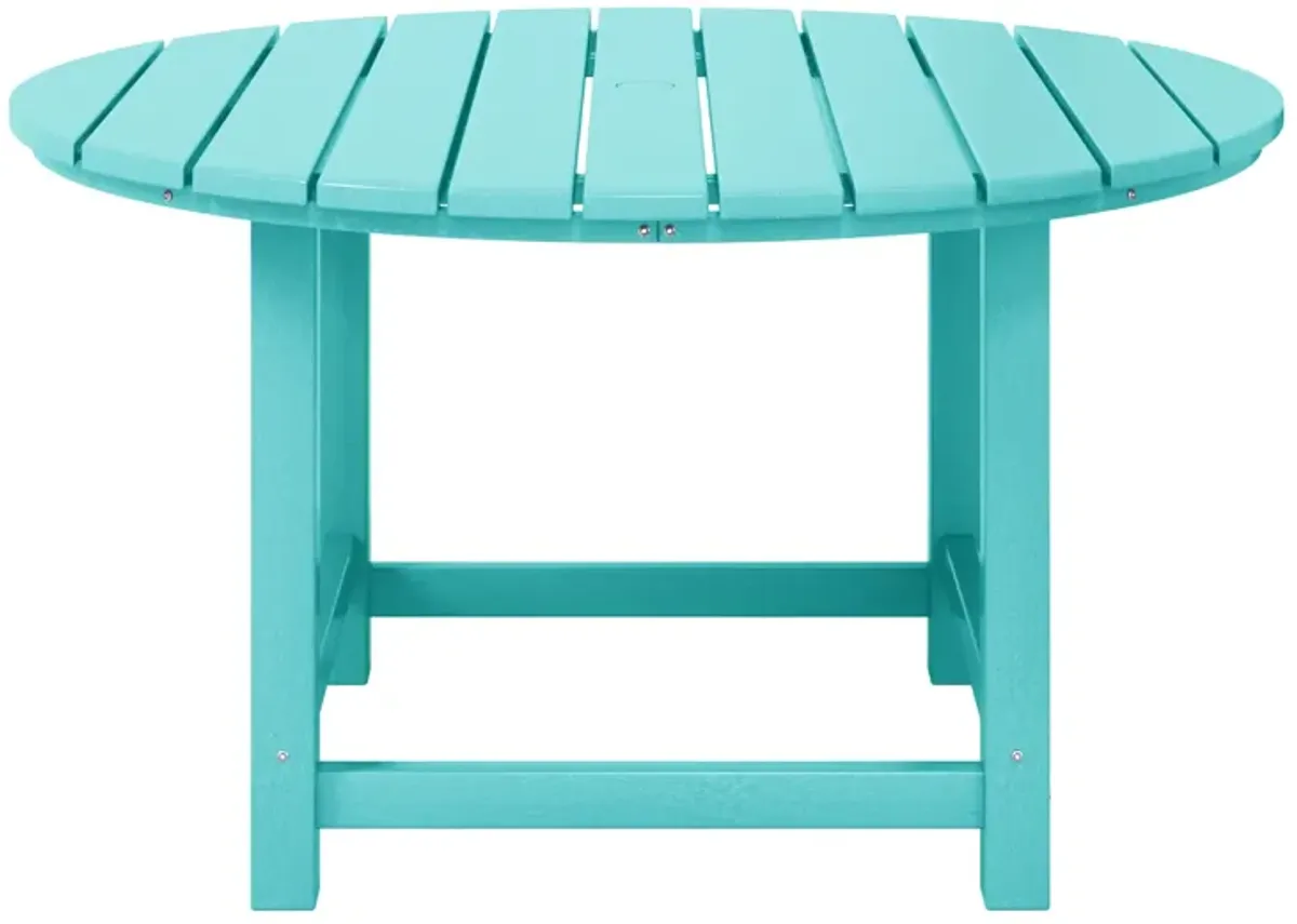 WestinTrends Kids Outdoor Patio Furniture HDPE Round Dining Table