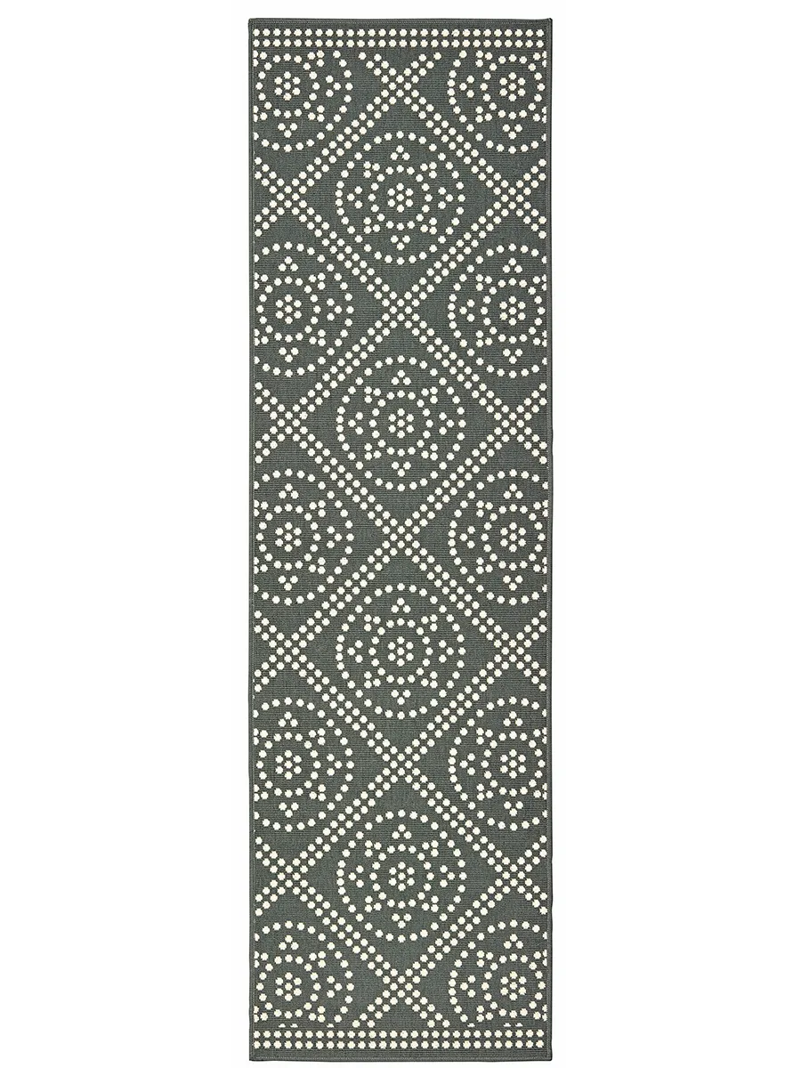 Marina 2'3" x 7'6" Grey Rug