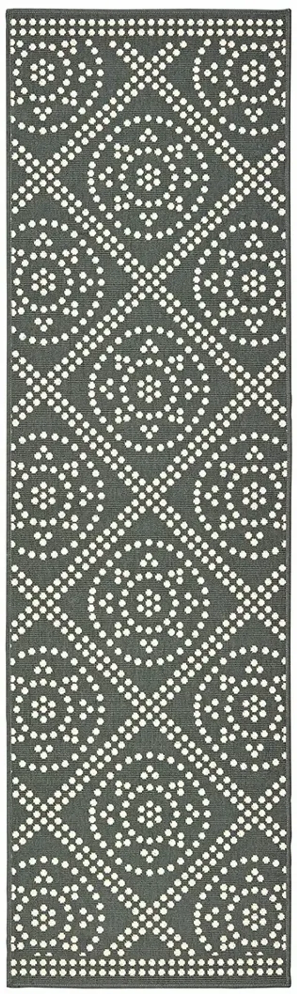 Marina 2'3" x 7'6" Grey Rug