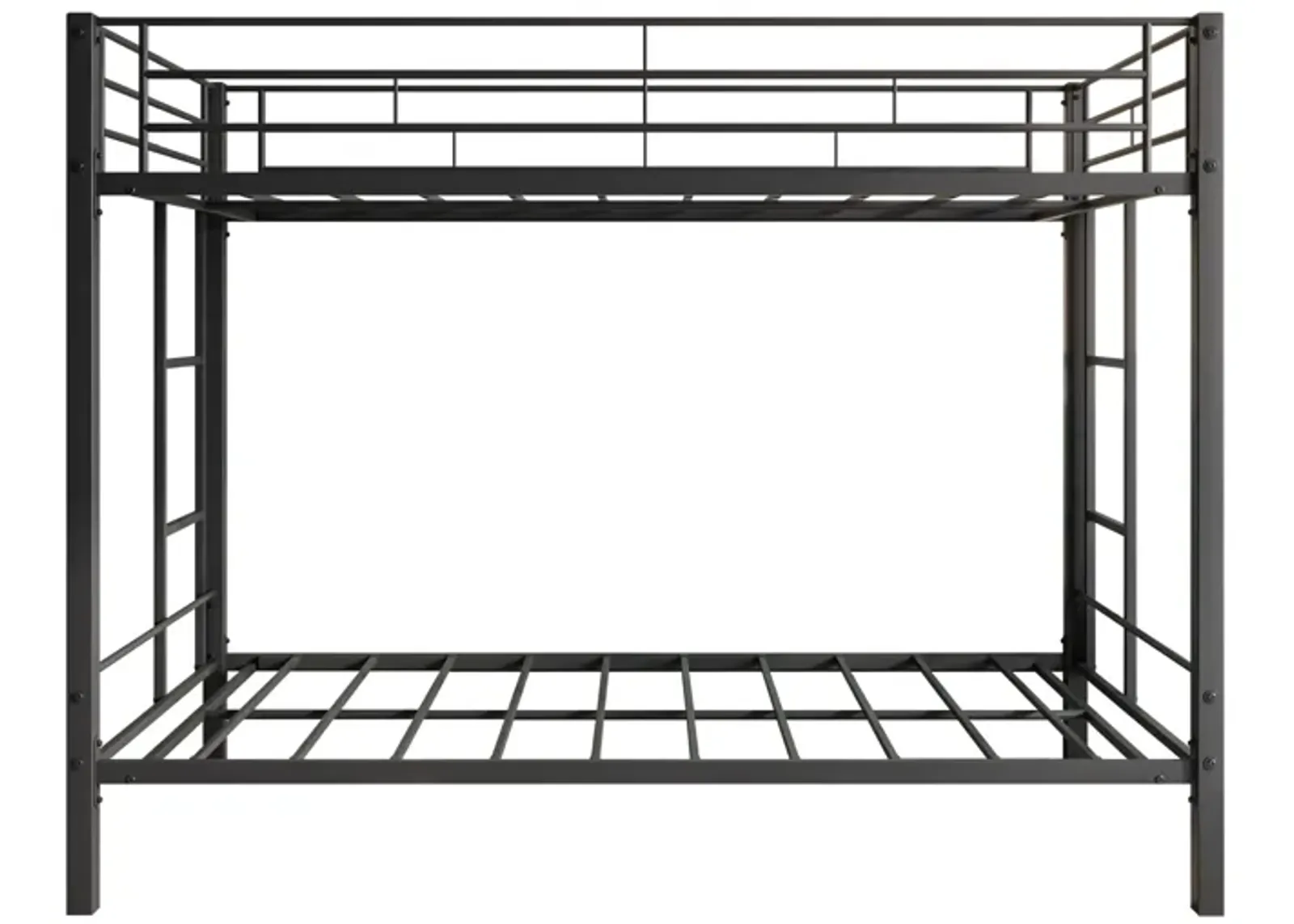 Hivvago Heavy Duty Easy Assembly Twin Sized Full Metal Bunk Bedframe with Ladder