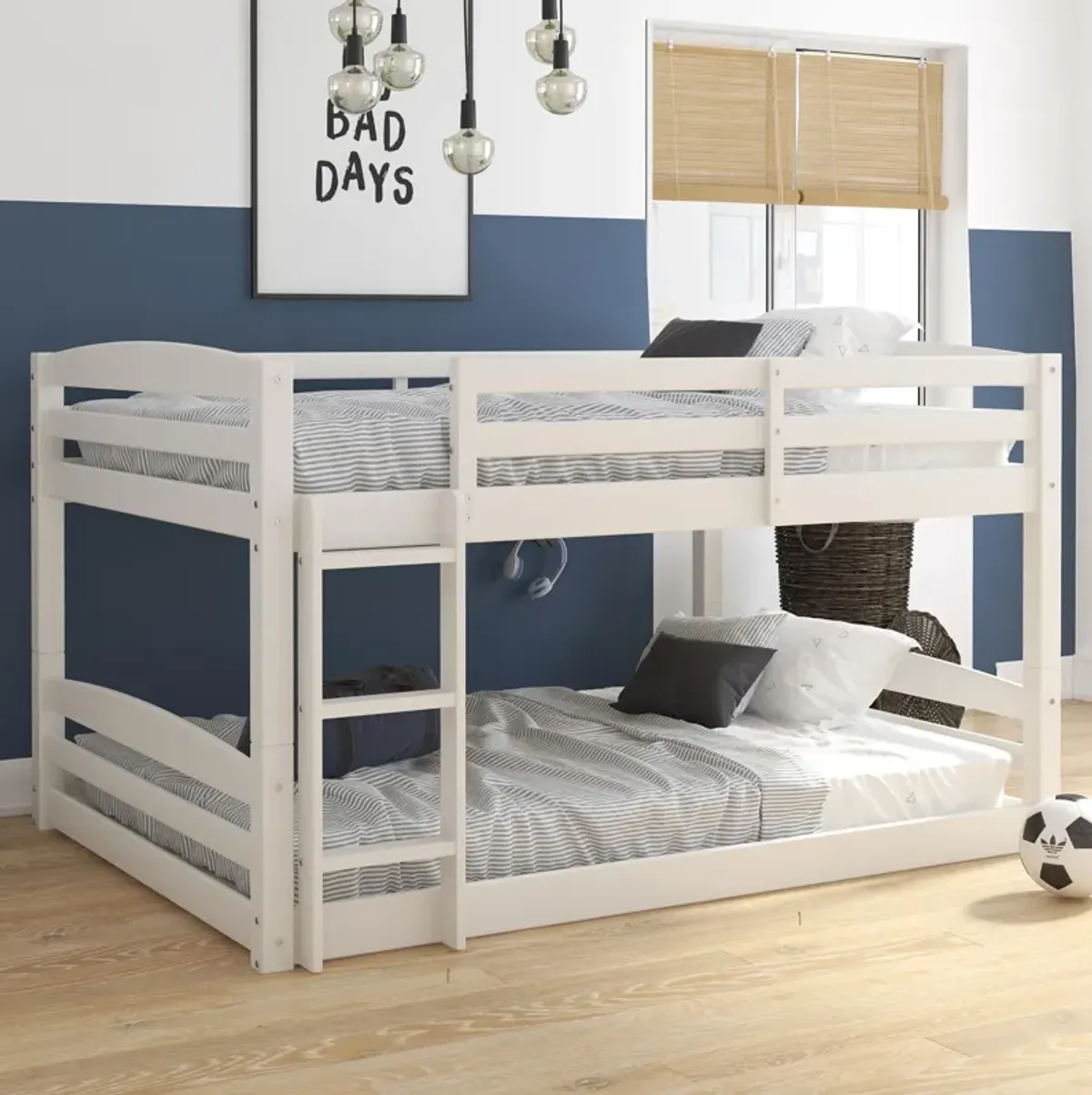 Atwater Living Aaida Full-Over-Full Convertible Bunk Bed with Safety Railings