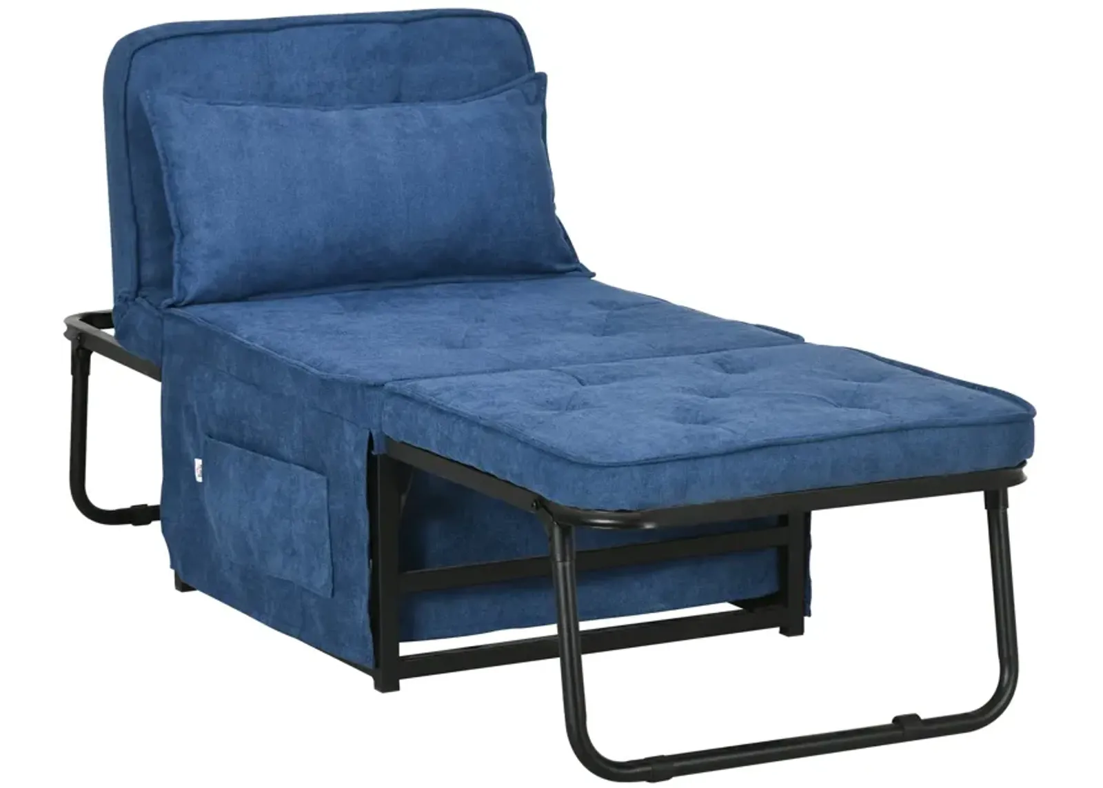 Grey & Blue Versatile Seat: 4-in-1 Convertible Ottoman Sofa Bed