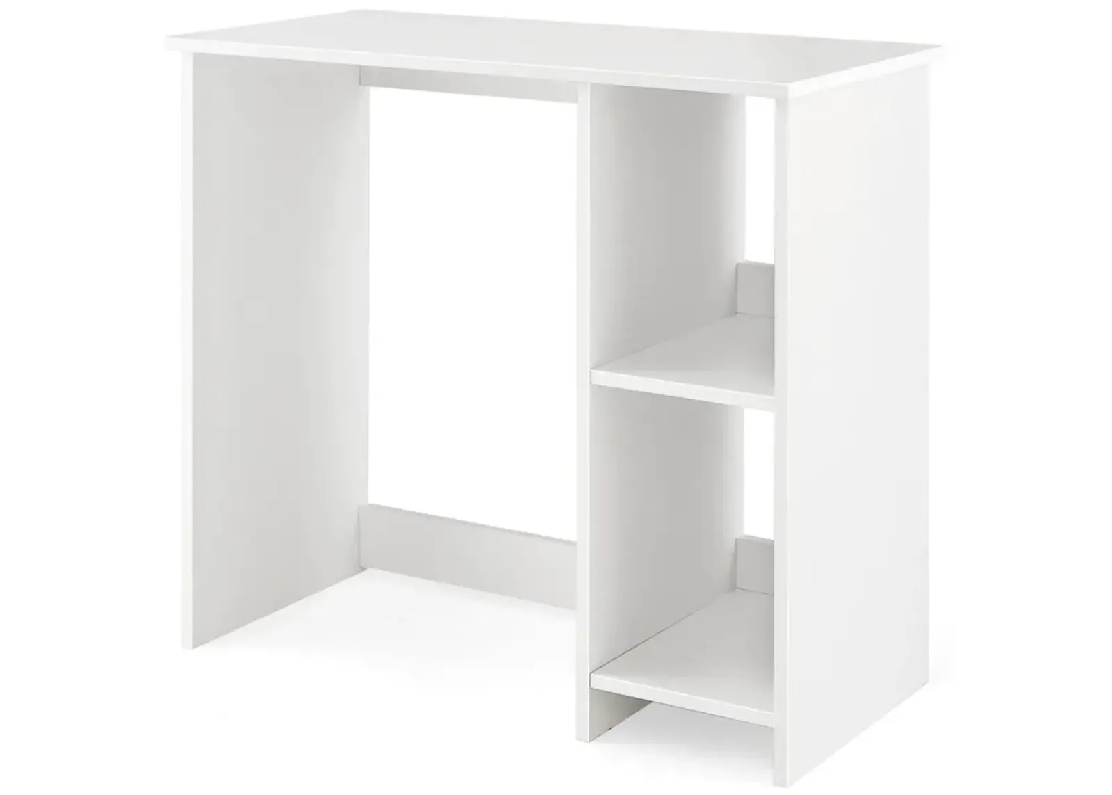 31.5 Inch  Modern Home Office Desk with 2 Compartments-White