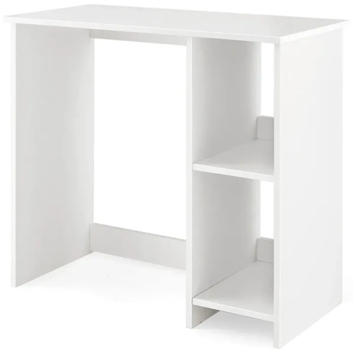 31.5 Inch  Modern Home Office Desk with 2 Compartments-White