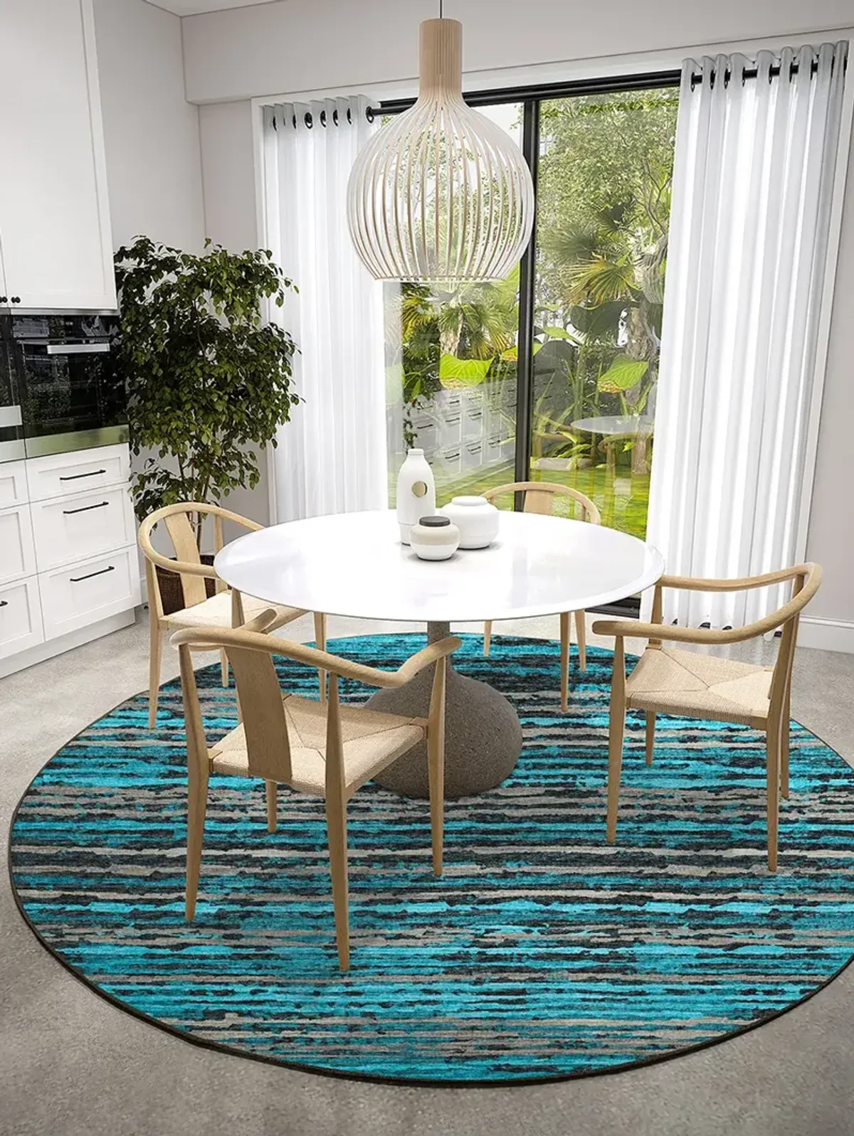 Brisbane BR4 Teal 8' Rug