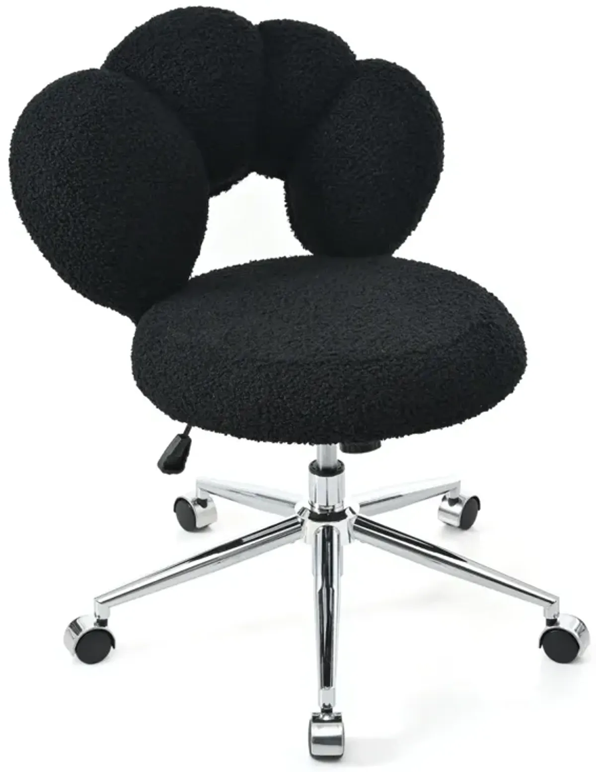 360 Swivel Height Adjustable, Swivel Chair, Teddy Fabric, Home Office Chair