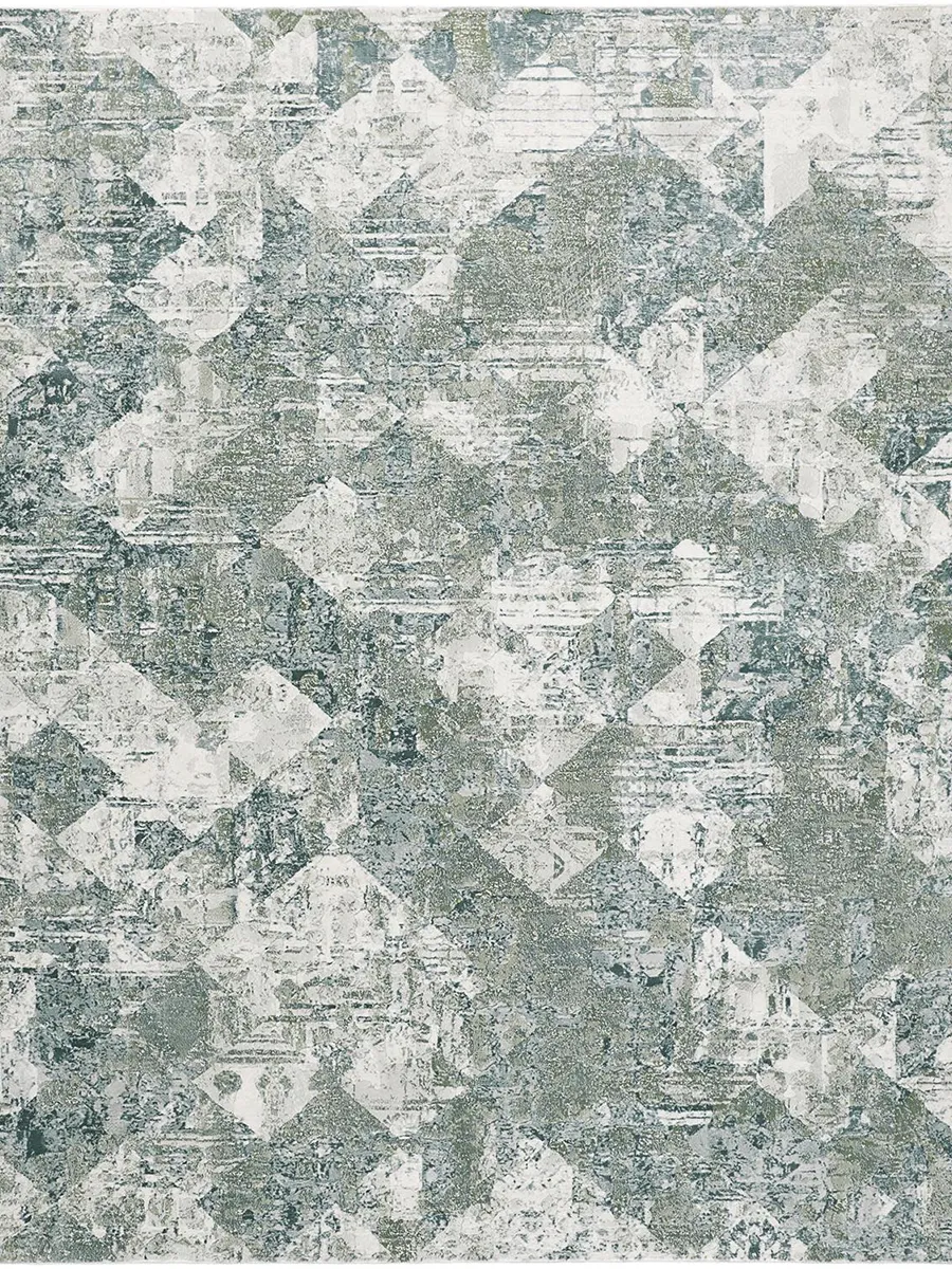 Atwell 3868F Green/Ivory 3' x 8' Rug