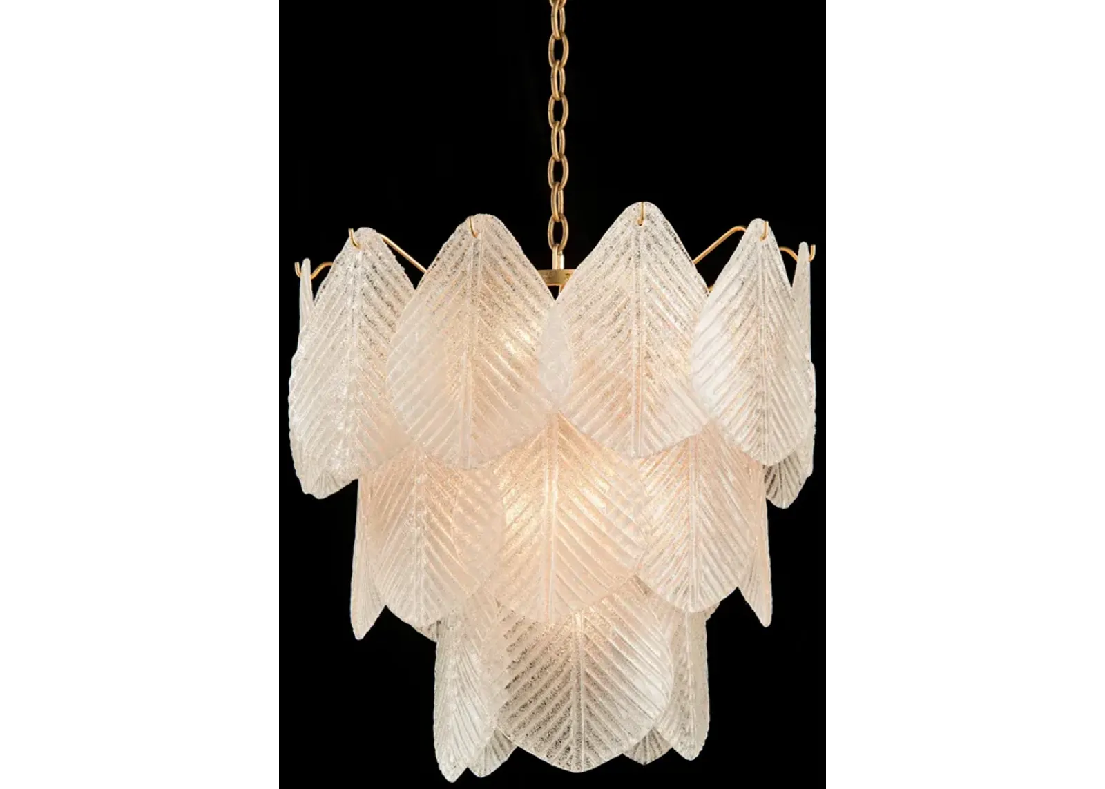 Frosted Glass Nine-Light Chandelier