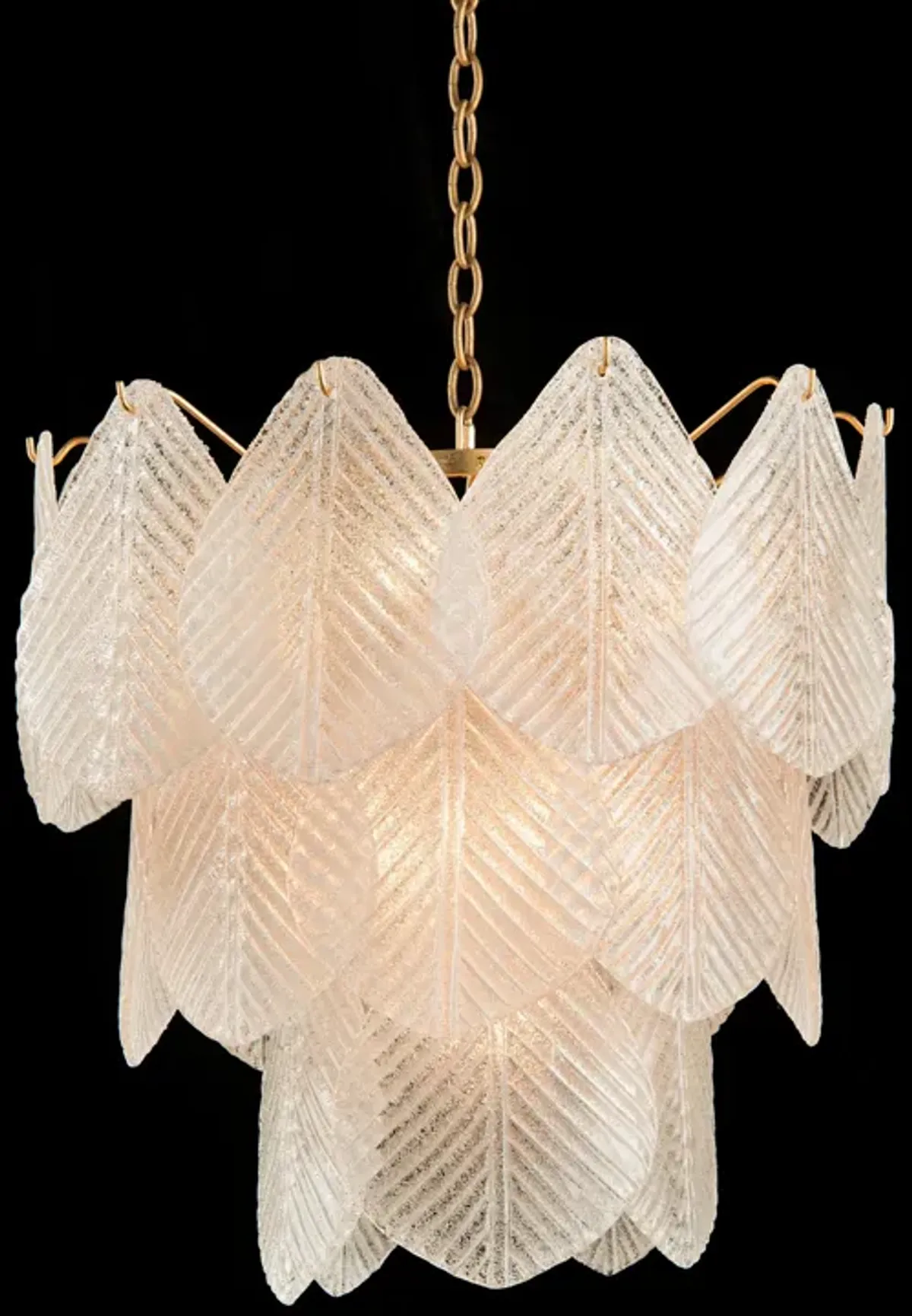 Frosted Glass Nine-Light Chandelier