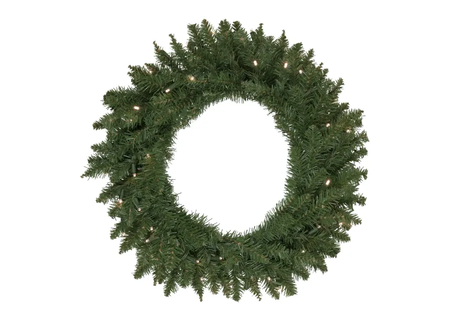 Pre-Lit Winona Fir Artificial Christmas Wreath  30-Inch  Warm White LED Lights