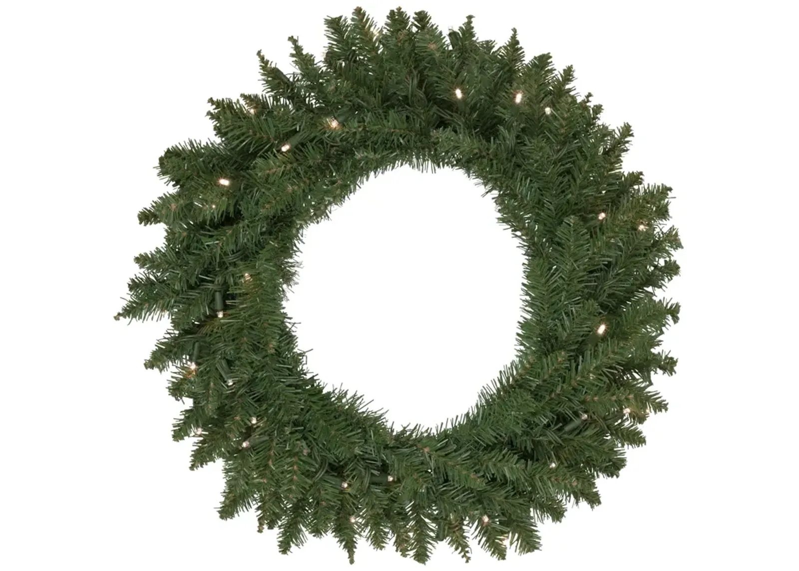 Pre-Lit Winona Fir Artificial Christmas Wreath  30-Inch  Warm White LED Lights