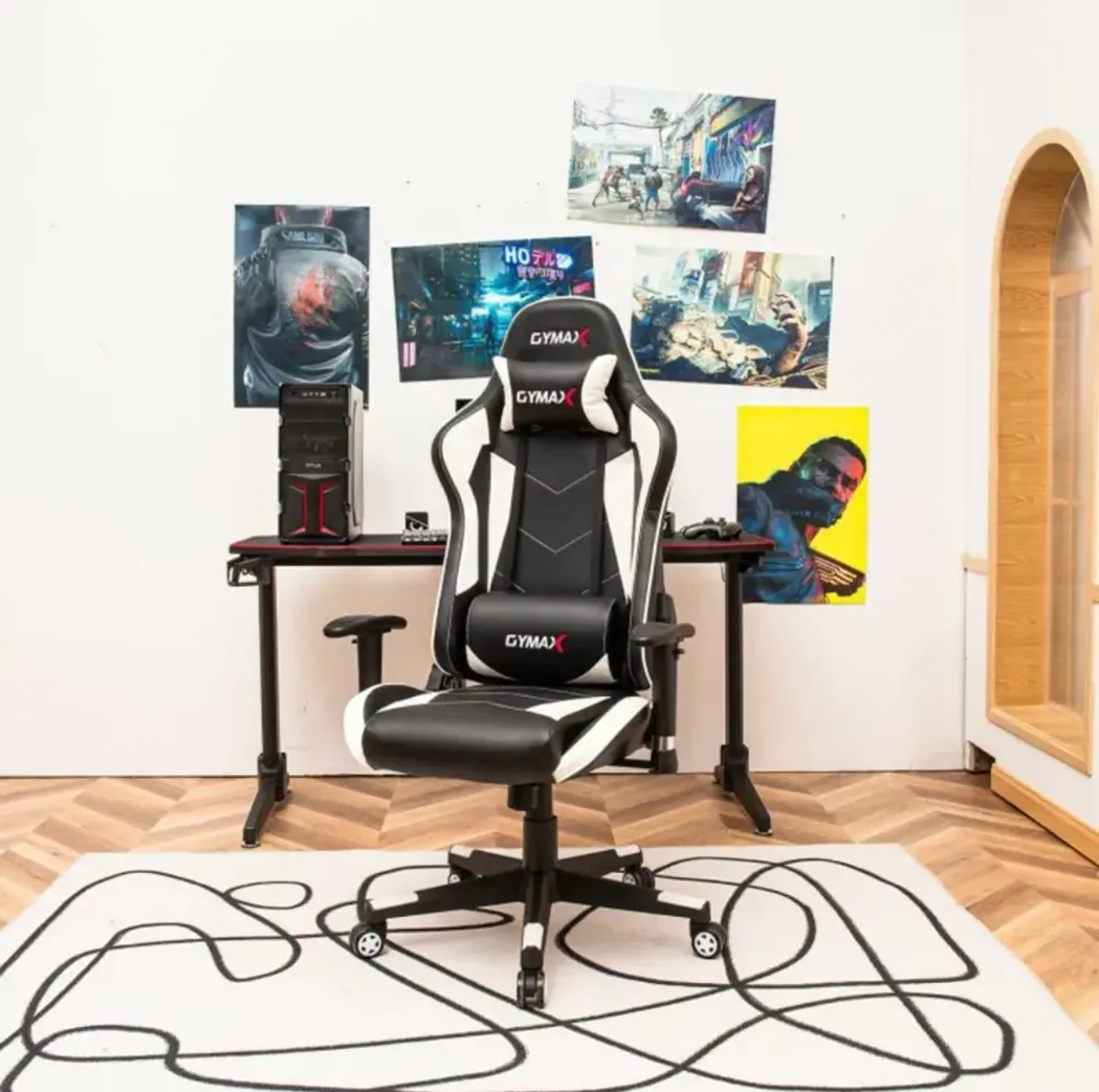 Hivvago Gaming Chair Adjustable Swivel Racing Style Computer Office Chair