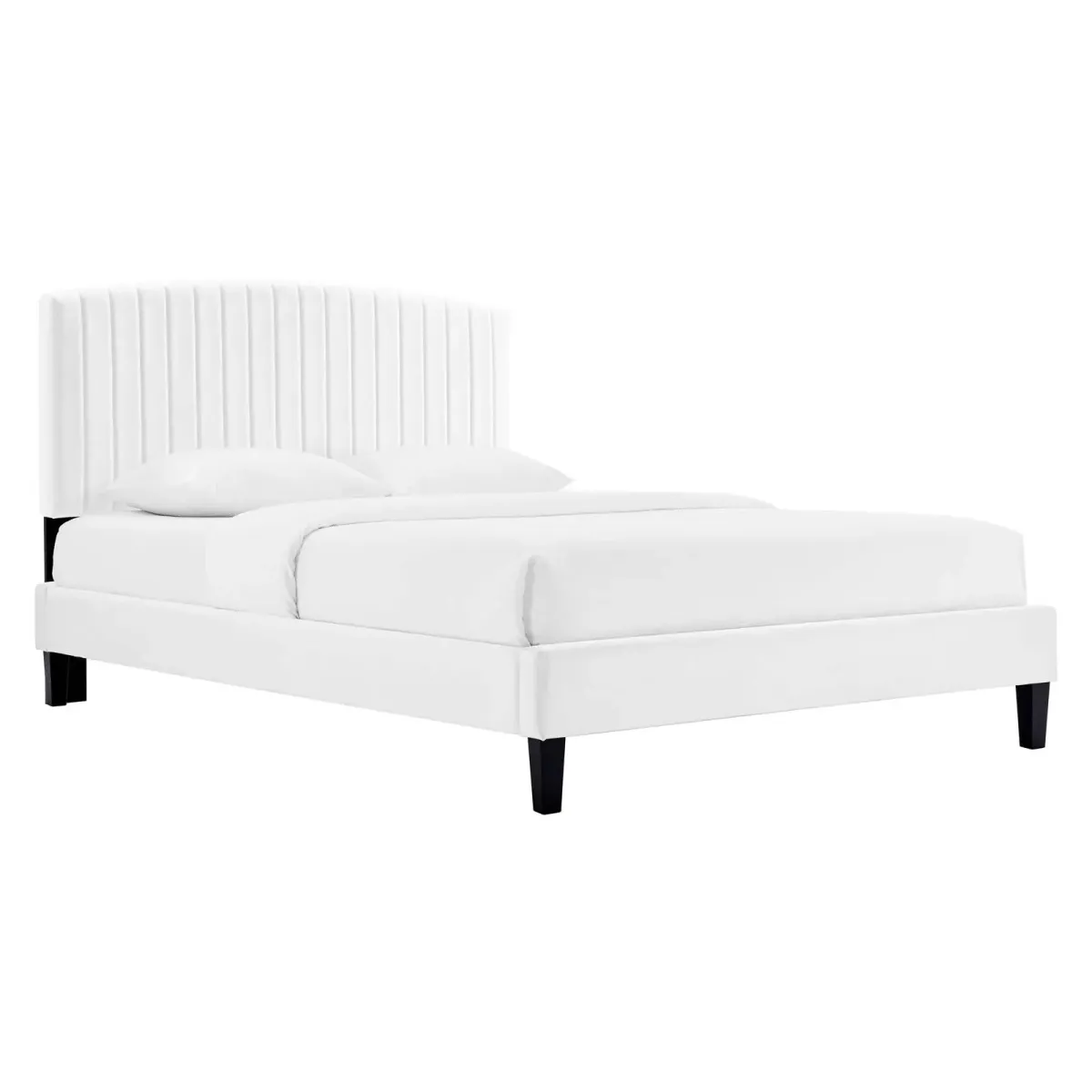 Modway - Alessi Performance Velvet King Platform Bed Dusty