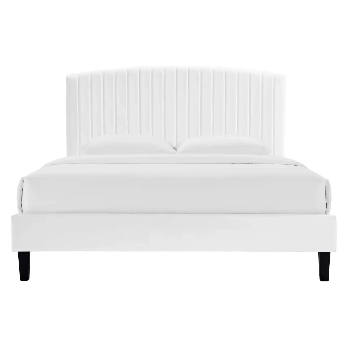 Modway - Alessi Performance Velvet King Platform Bed Dusty