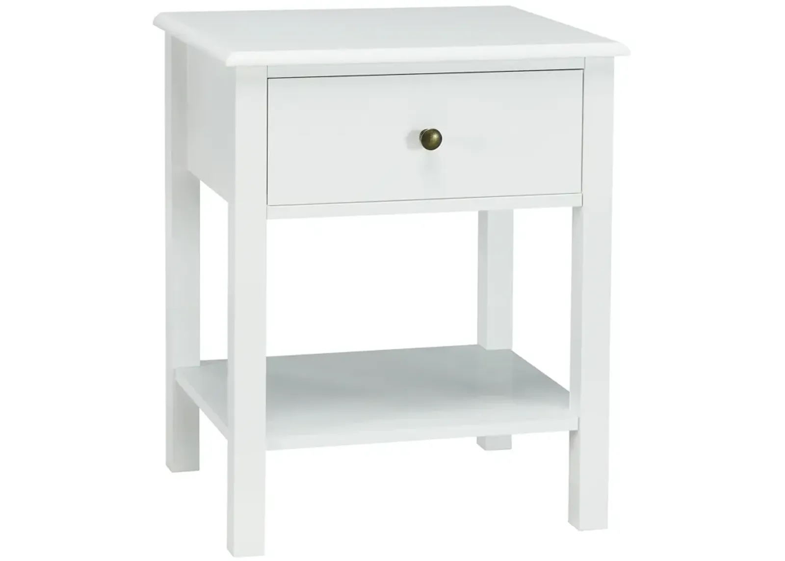 Nightstand End Table with Drawer and Shelf