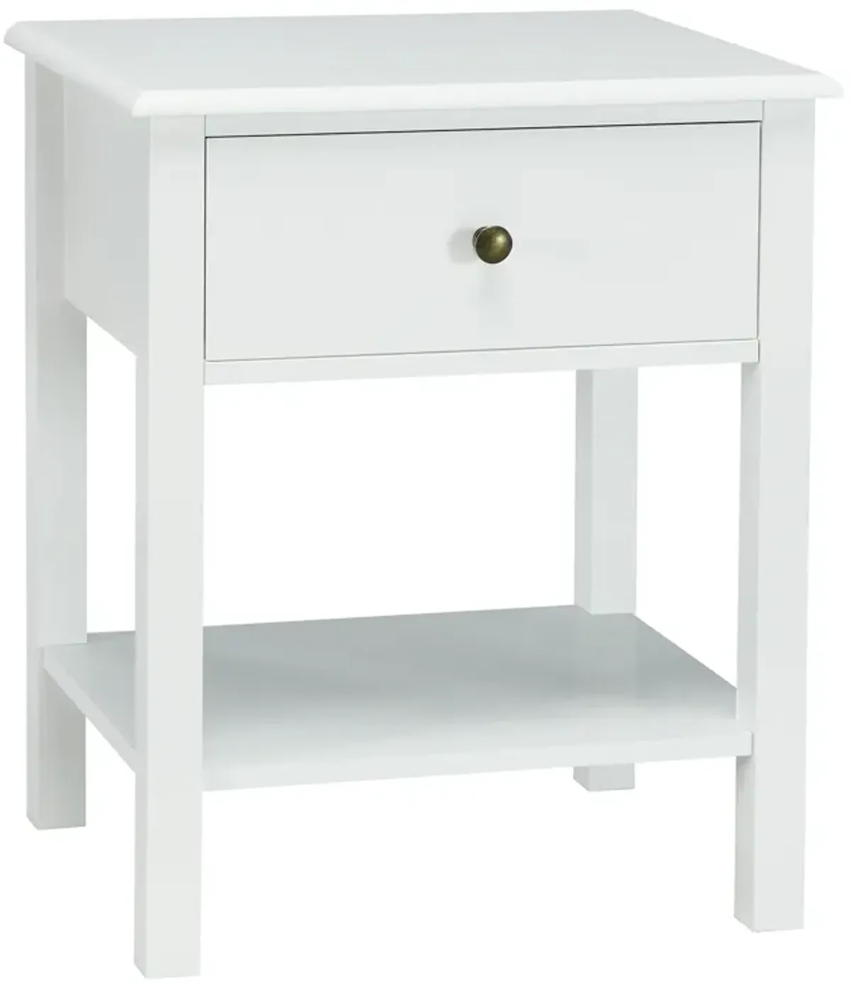 Nightstand End Table with Drawer and Shelf