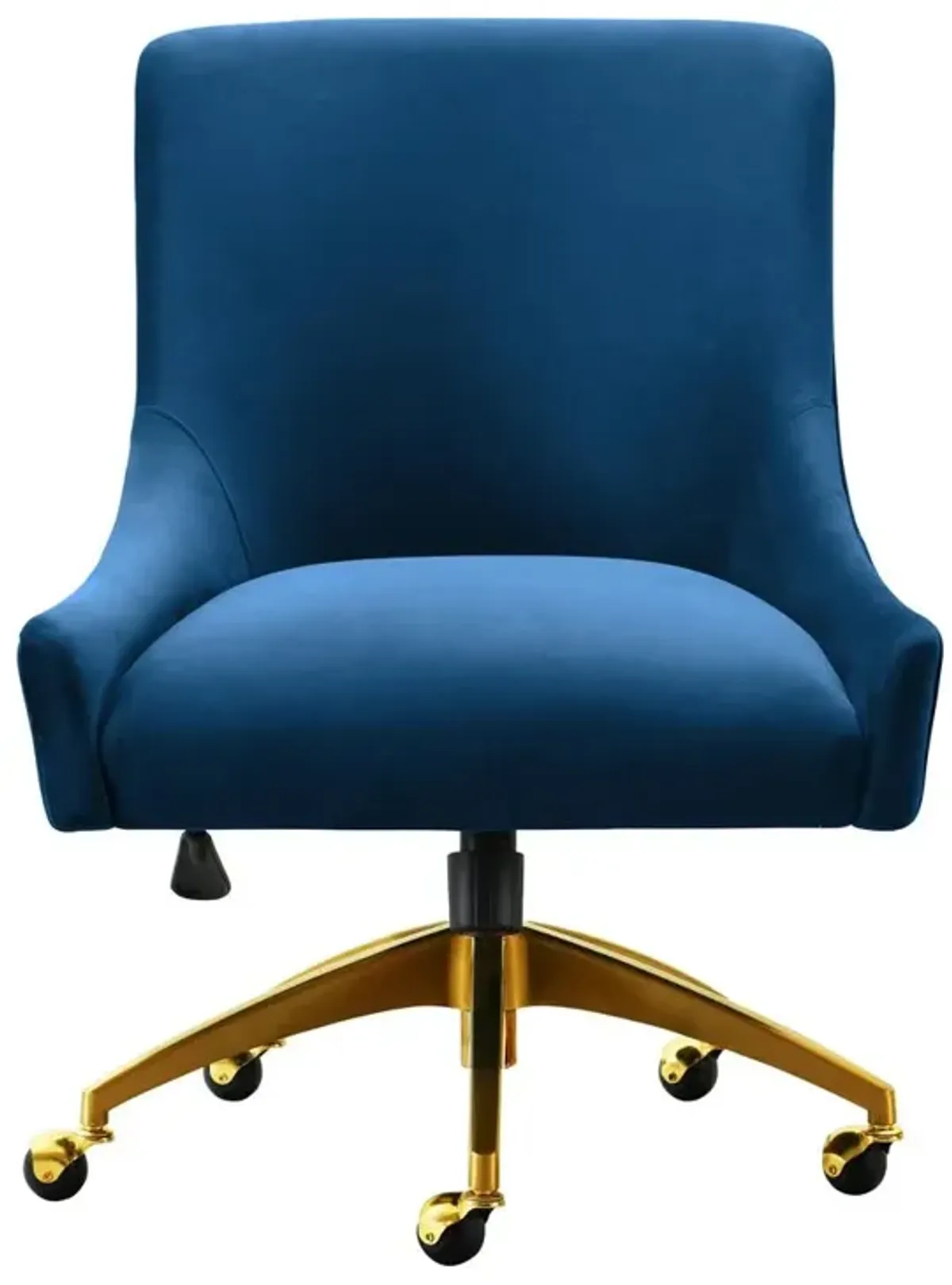 Belen Kox Opulent Navy Velvet Swivel Office Chair, Belen Kox