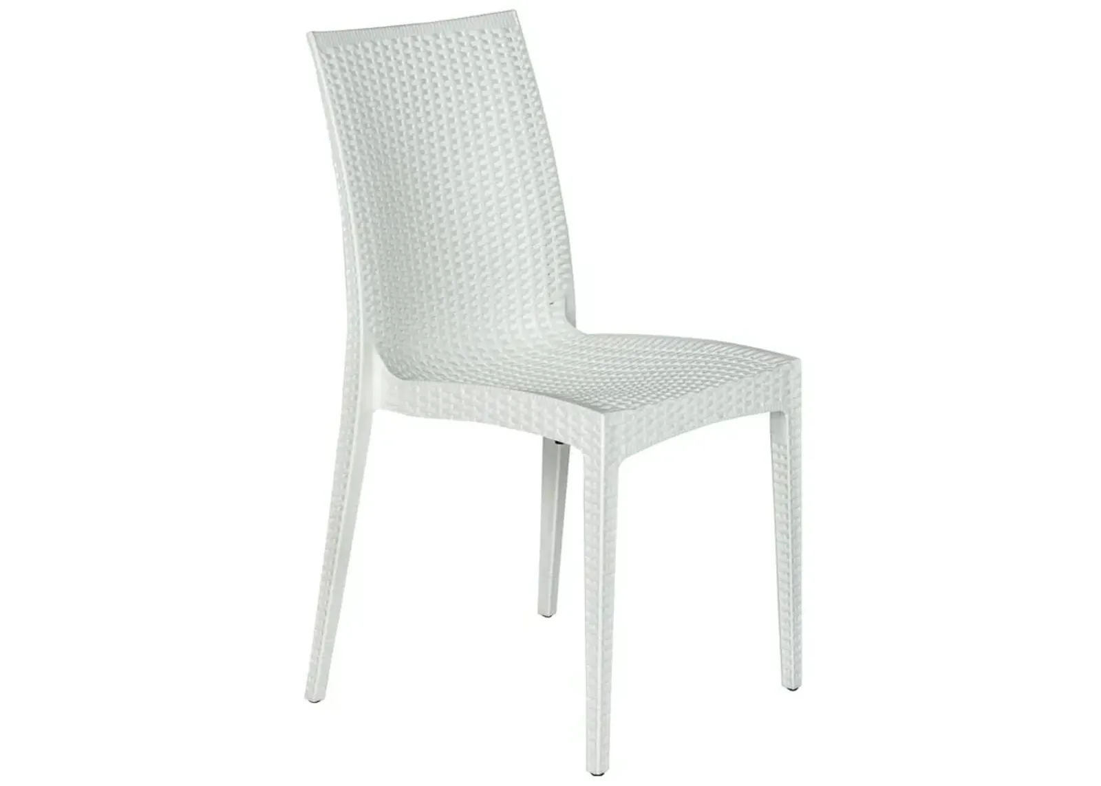 LeisureMod Weave Mace Indoor/Outdoor Dining Chair (Armless)