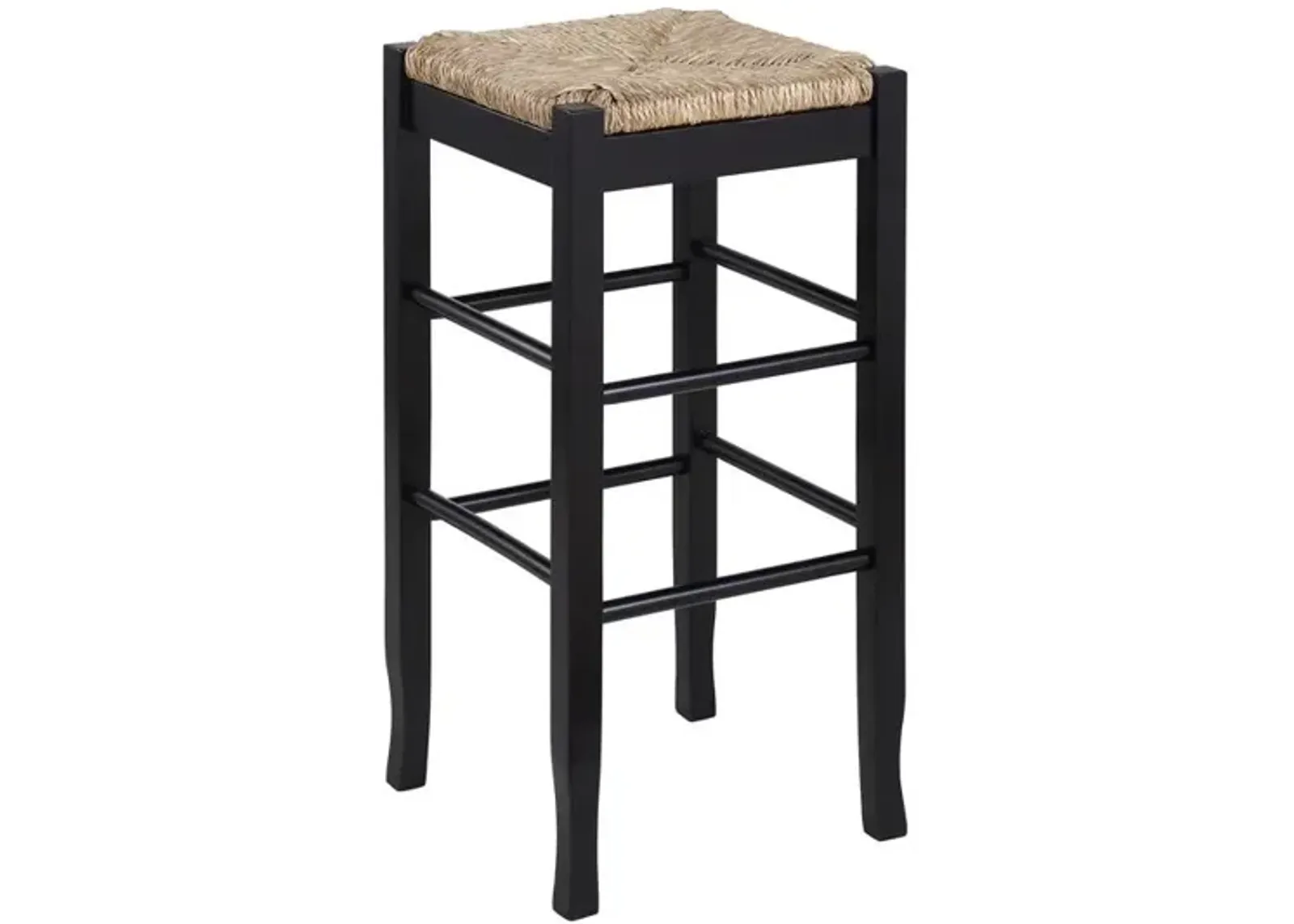 Boraam Square Rush Backless Bar Stool - Black