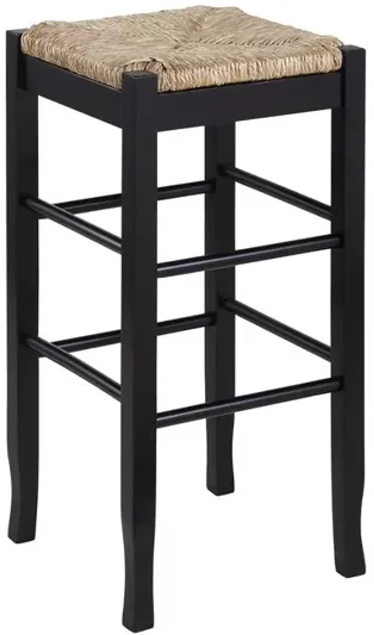 Boraam Square Rush Backless Bar Stool - Black