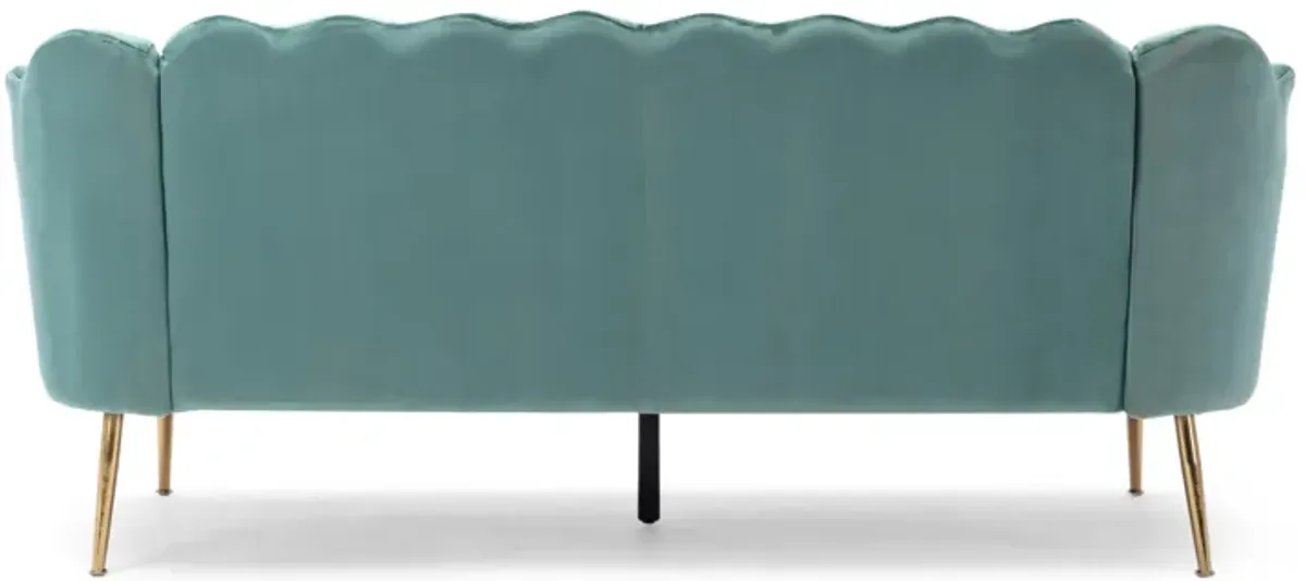 Merax Shell Design 3 Seats Velvet Sofa