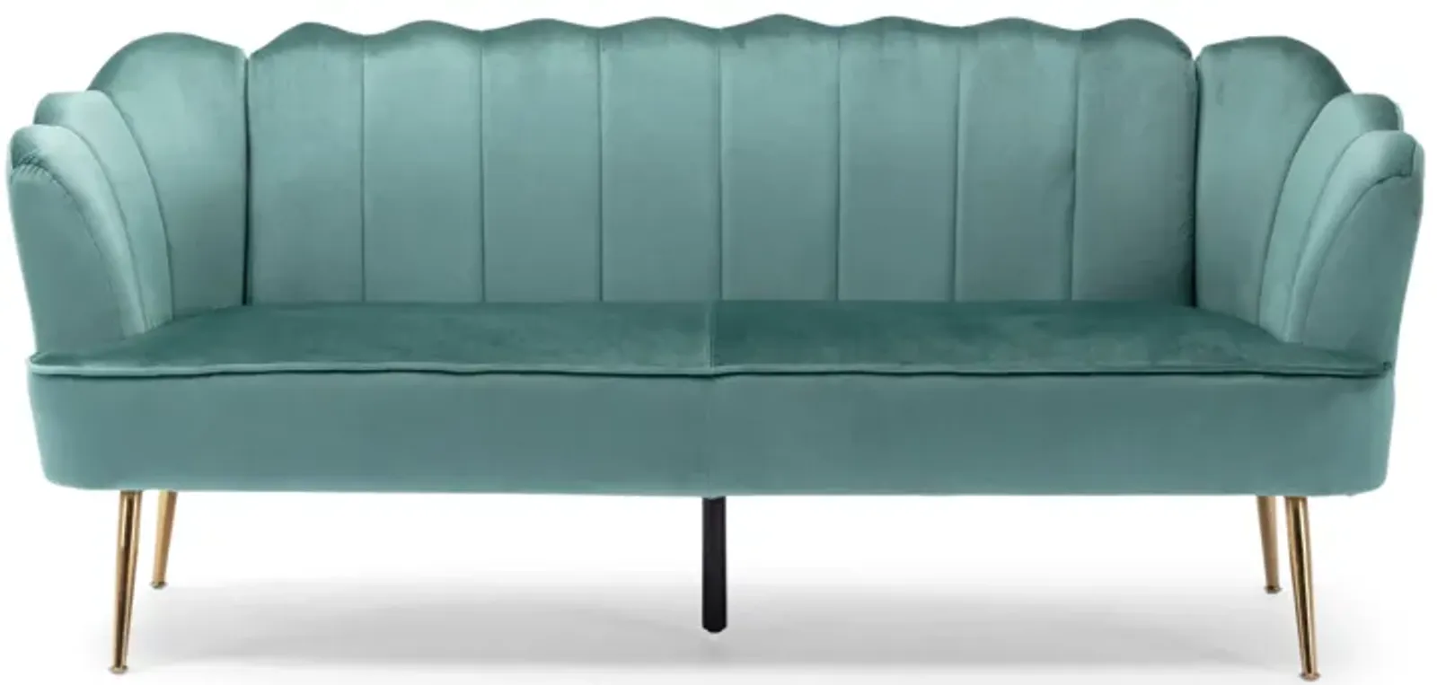 Merax Shell Design 3 Seats Velvet Sofa