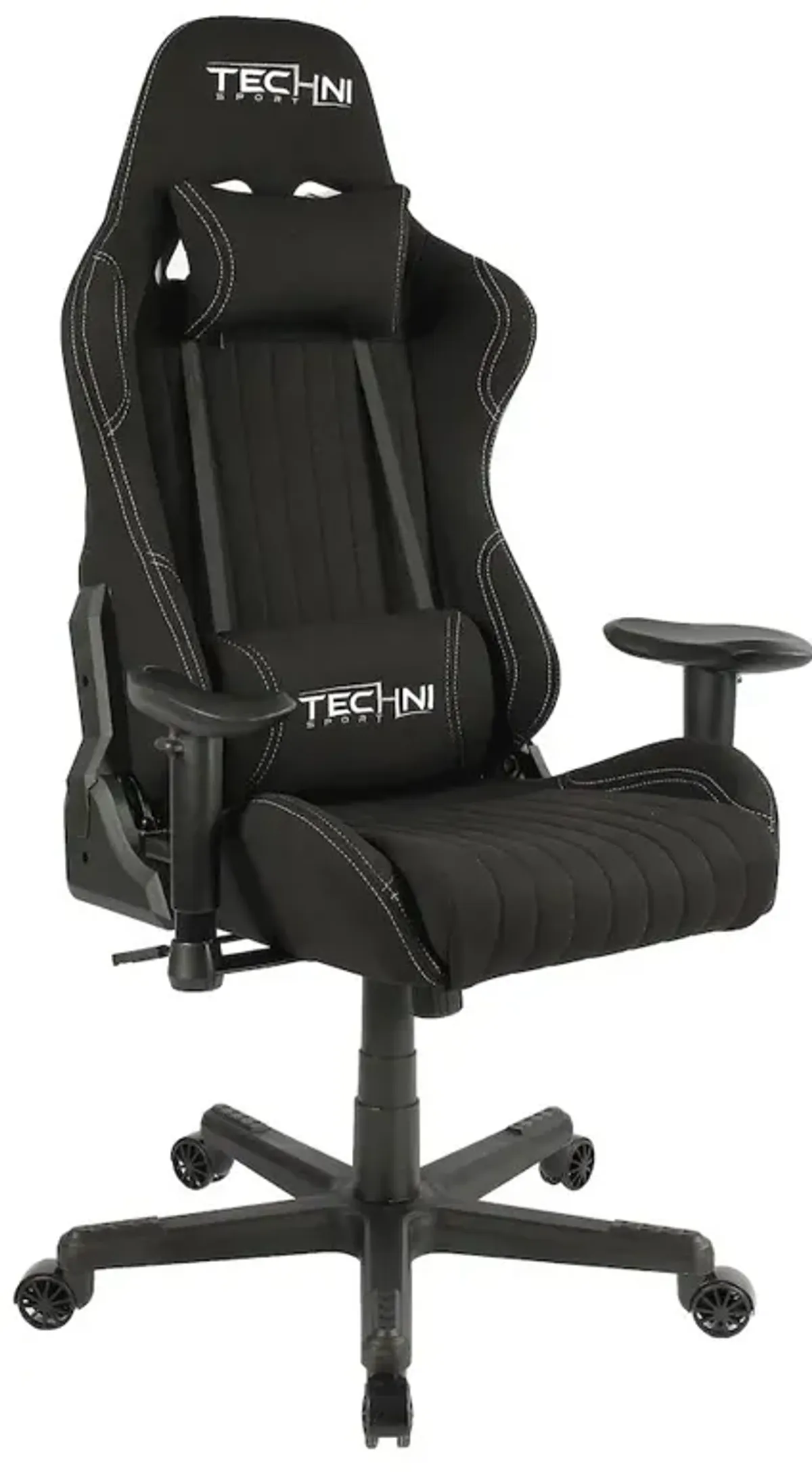 Techni Sport Fabric Ergonomic High Back Racer Style PC Gaming Chair, Black