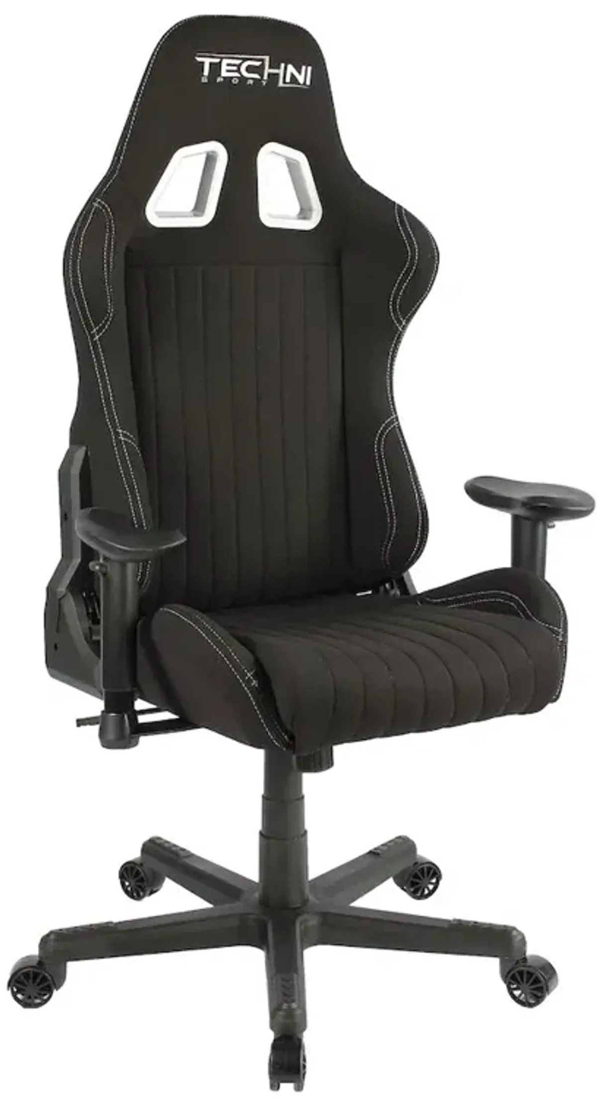 Techni Sport Fabric Ergonomic High Back Racer Style PC Gaming Chair, Black