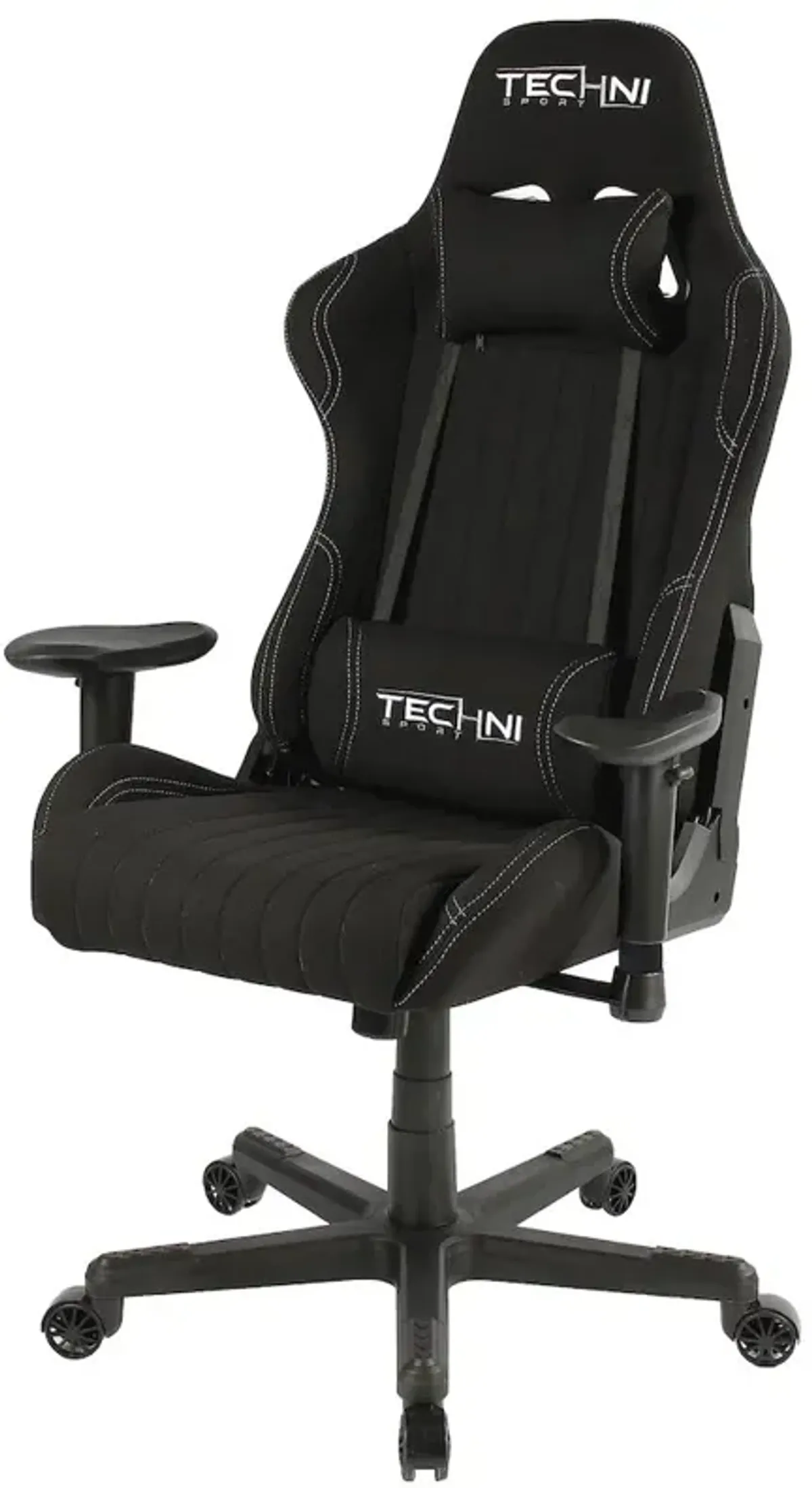 Techni Sport Fabric Ergonomic High Back Racer Style PC Gaming Chair, Black