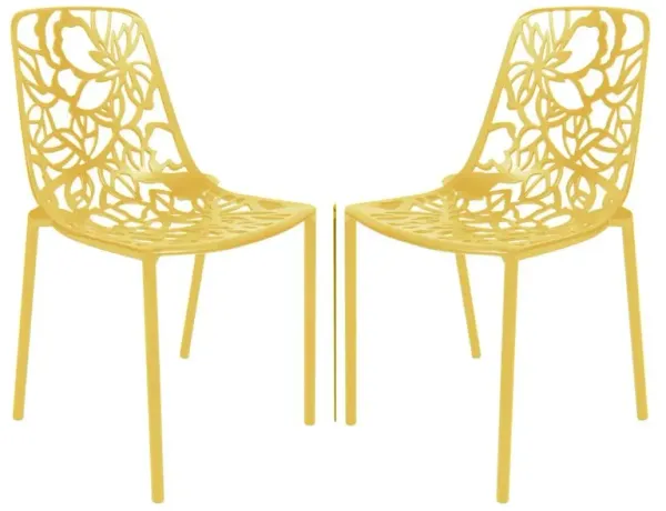 LeisureMod Modern Devon Aluminum Chair, Set of 2