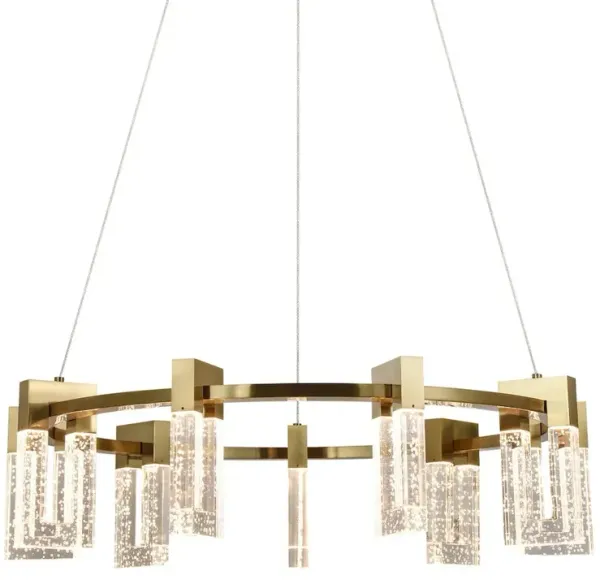 VONN Lighting 9-Light Pendant Lighting Height Adjustable Integrated LED Circular Chandelier