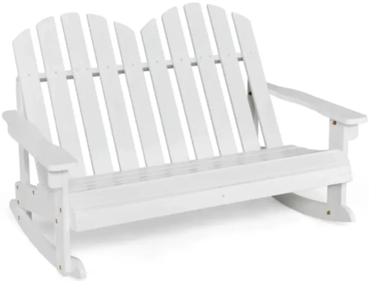 Hivvago 2 Person Adirondack Rocking Chair with Slatted seat