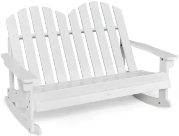 Hivvago 2 Person Adirondack Rocking Chair with Slatted seat